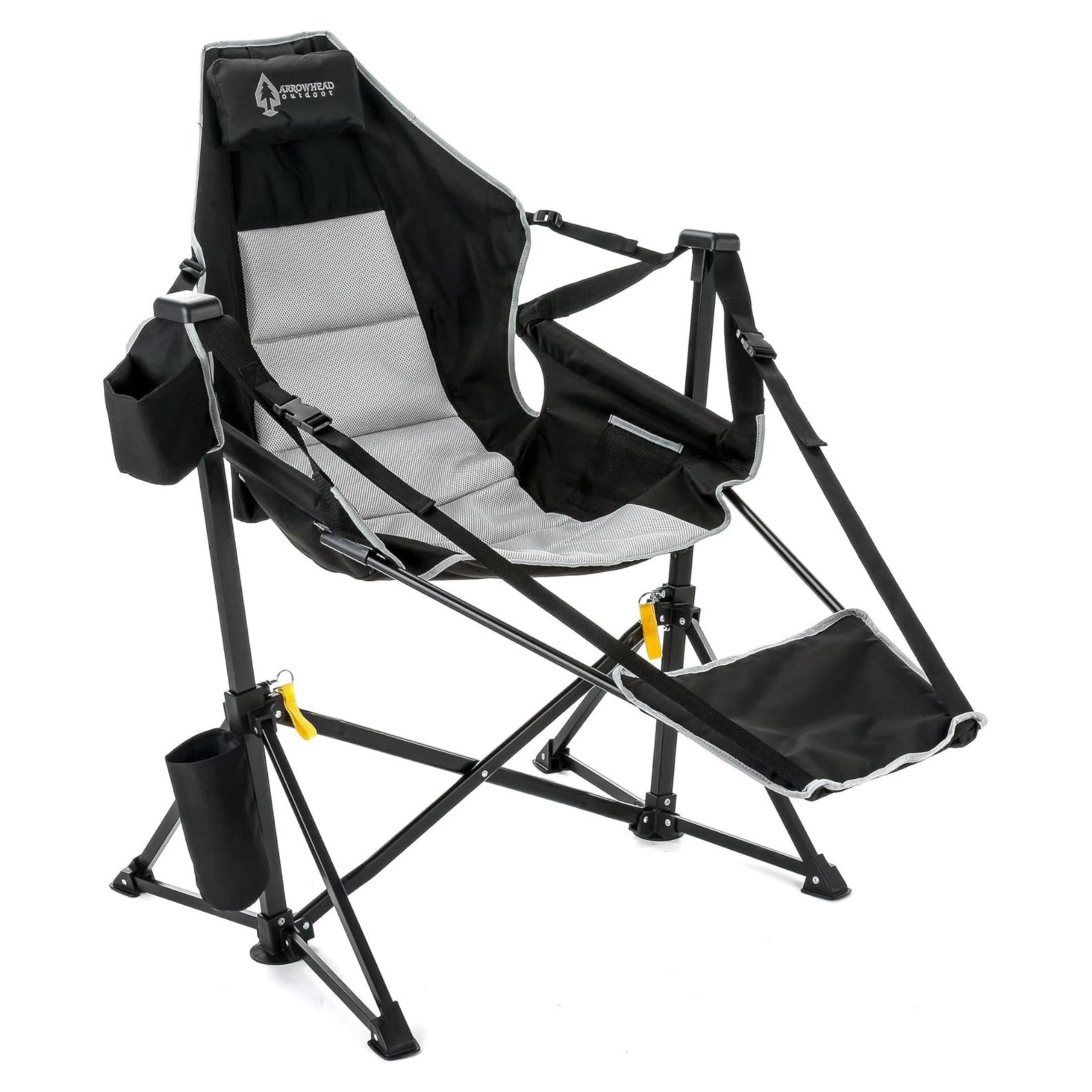 Silla de Camping Plegable Arrowhead Outdoor con Reposapiés