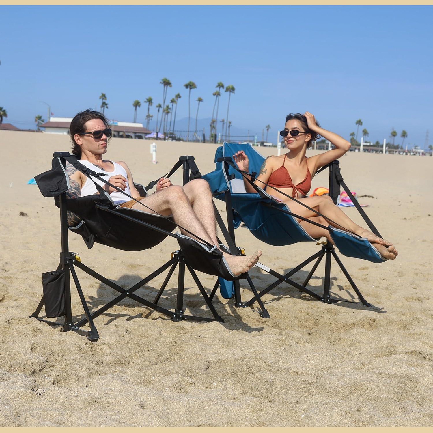 Silla de Camping Plegable Arrowhead Outdoor con Reposapiés