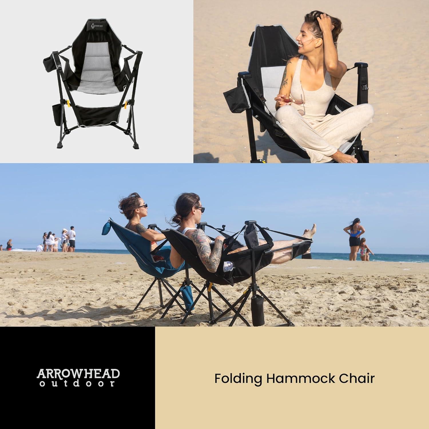 Silla de Camping Plegable Arrowhead Outdoor con Reposapiés