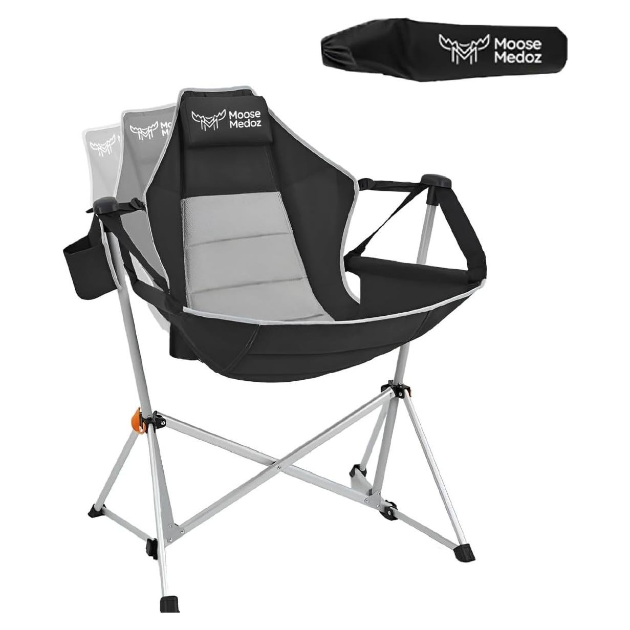 Silla de Camping Hamaca Moose Medoz - Plegable, 136 kg, Portátil
