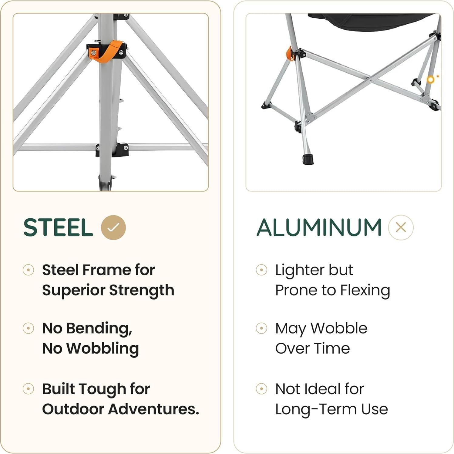 Silla de Camping Hamaca Moose Medoz - Plegable, 136 kg, Portátil