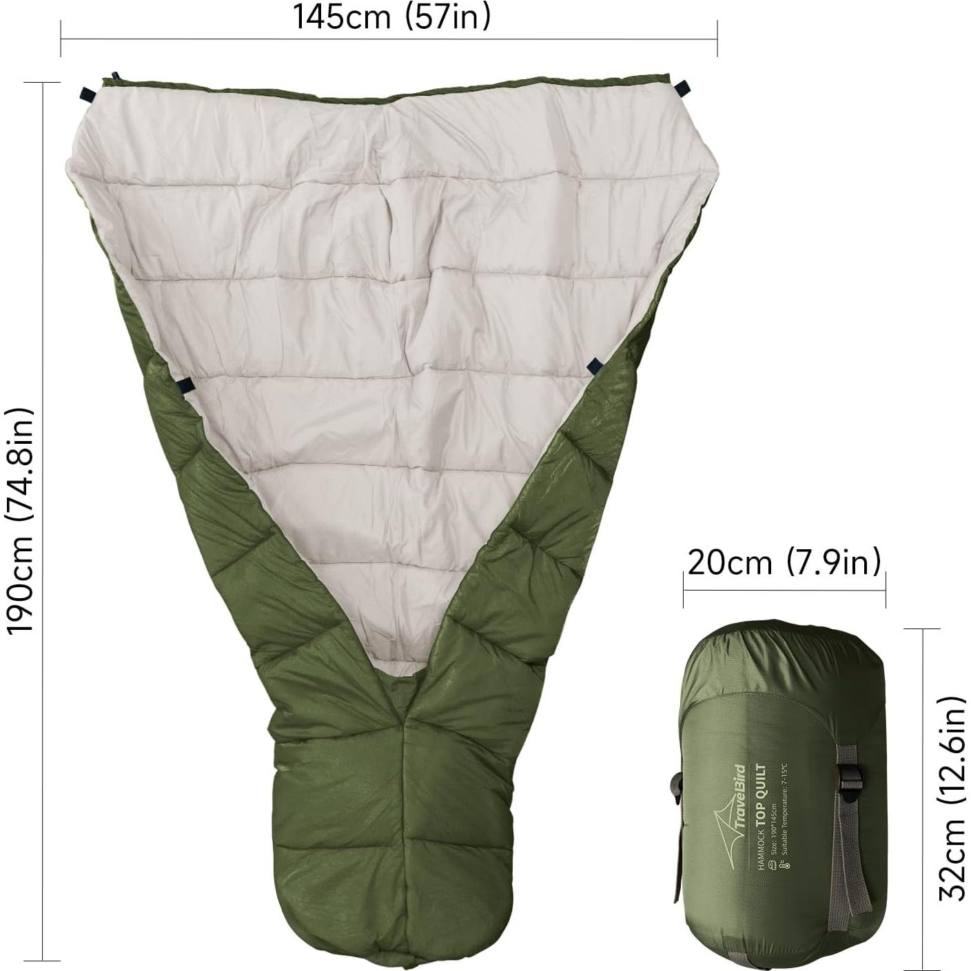 Saco de Dormir Travel Bird Ultraligero 7-15°C para Camping