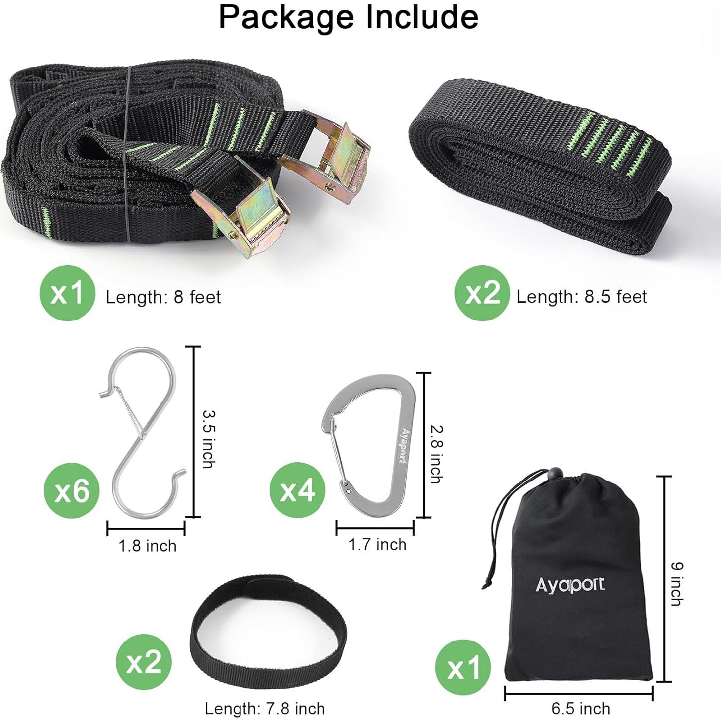 Organizador Colgante Camping Ayaport 6.1m 20 Lazos 4 Ganchos