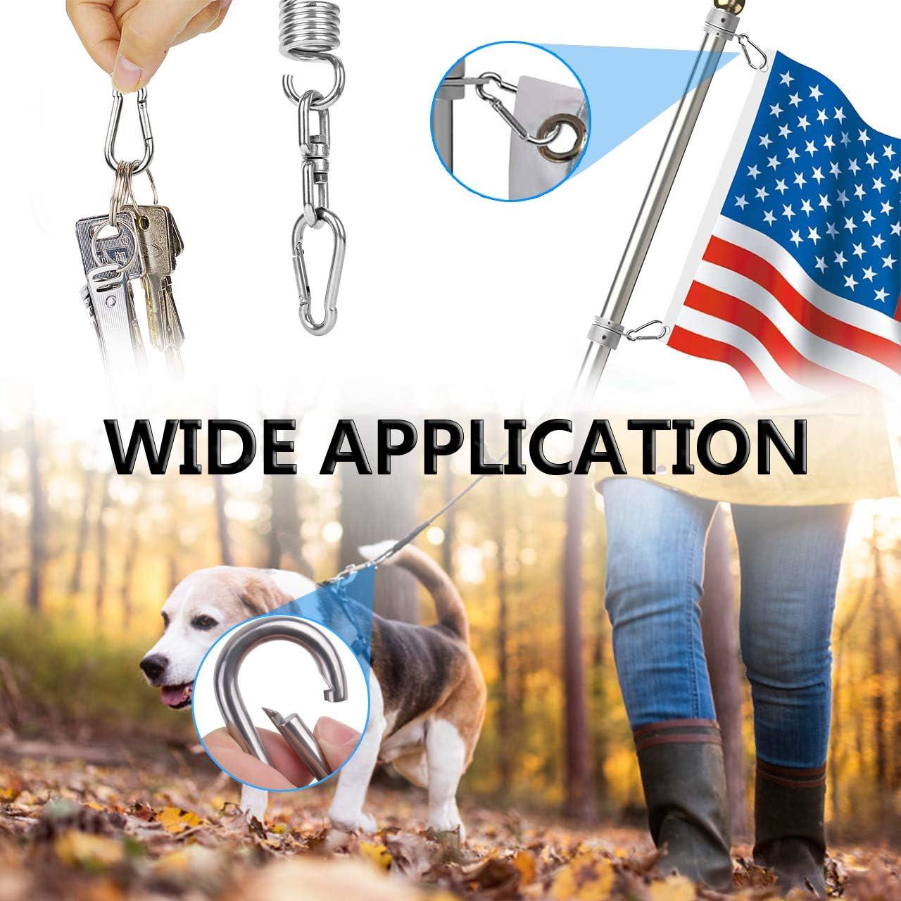 Ganchos de Resorte Ekunbuy M6 Acero Inoxidable 304 16 Pcs