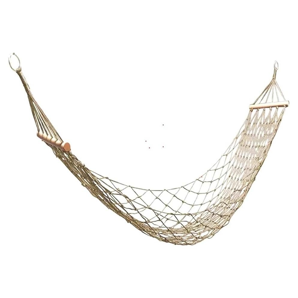 Hamaca de Cuerda de Algodón Tengsun 198x81cm 100kg Gris