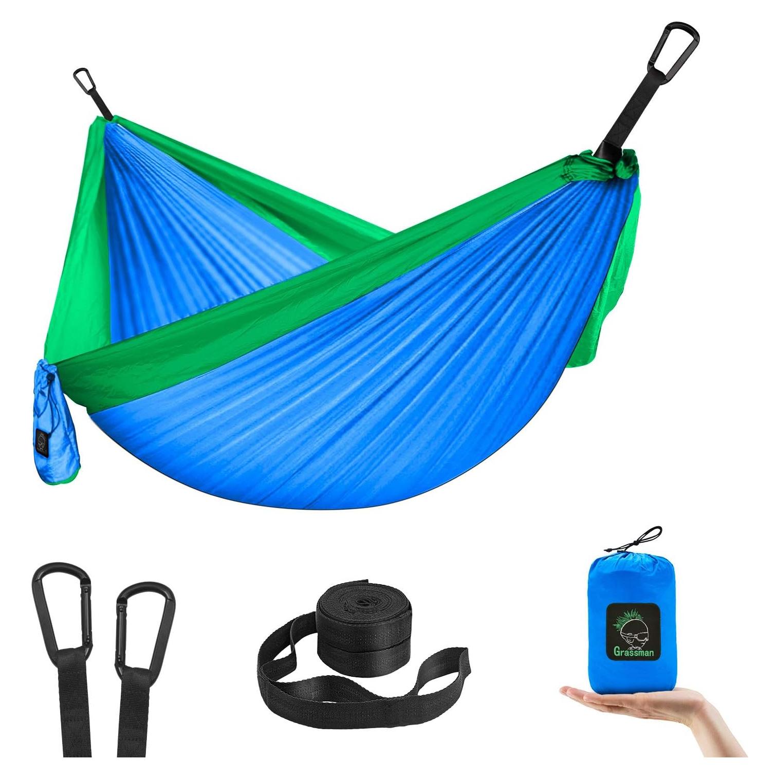 Hamaca para Niños Grassman 1.83x1.10m Azul y Verde