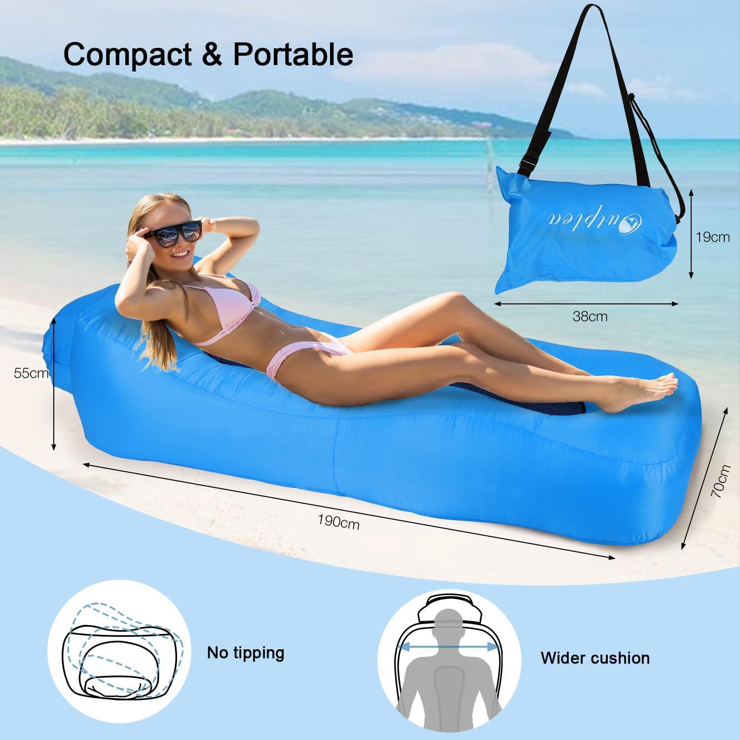 Sofá Inflable de Playa Outplea 190x80 cm Impermeable