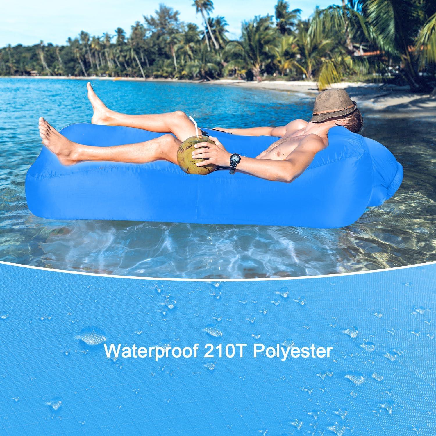 Sofá Inflable de Playa Outplea 190x80 cm Impermeable