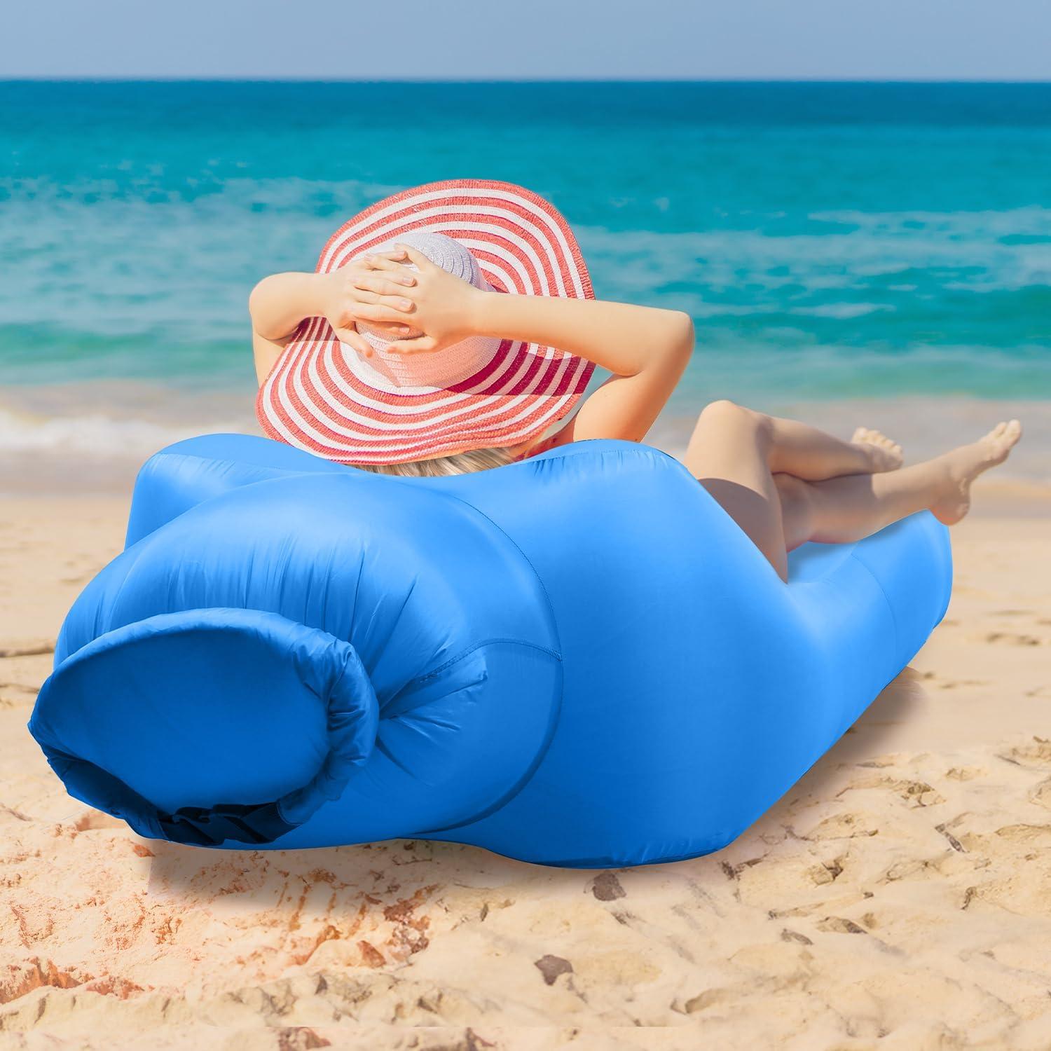 Sofá Inflable de Playa Outplea 190x80 cm Impermeable