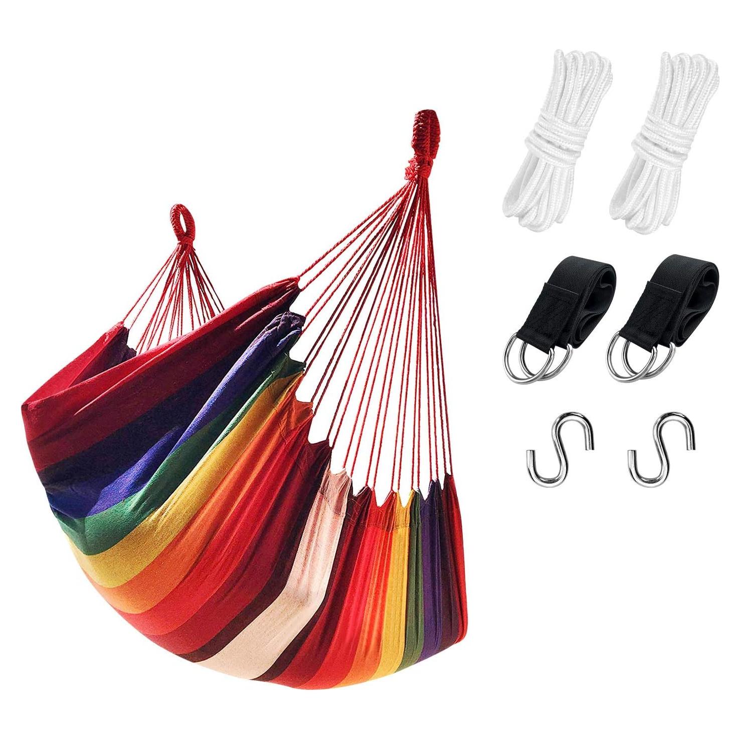 Silla Colgante Hammock KPX Arcoíris 130x110 cm 150 kg