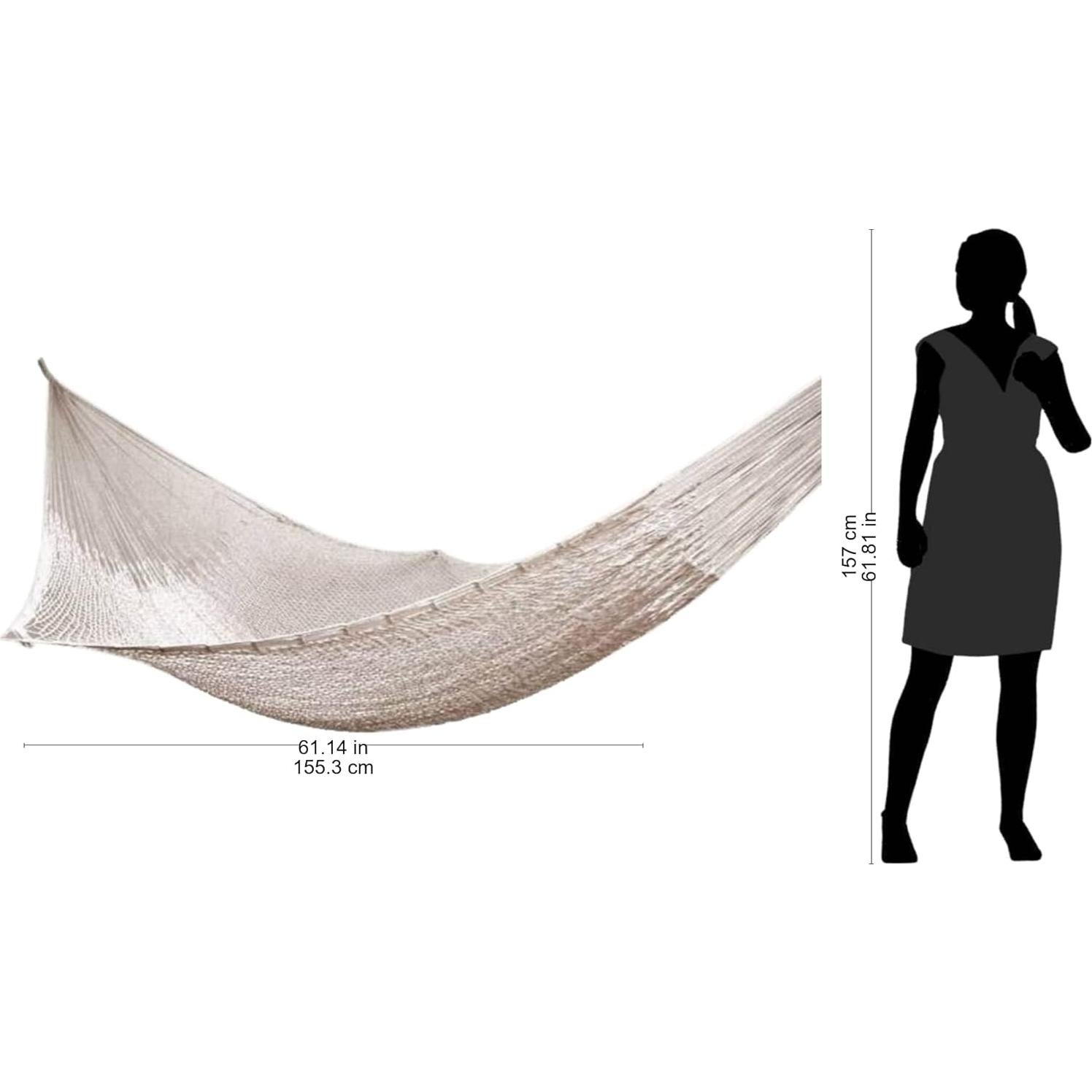 Hamaca Maya Tejida a Mano NOVICA Beige Natural 198x122 cm