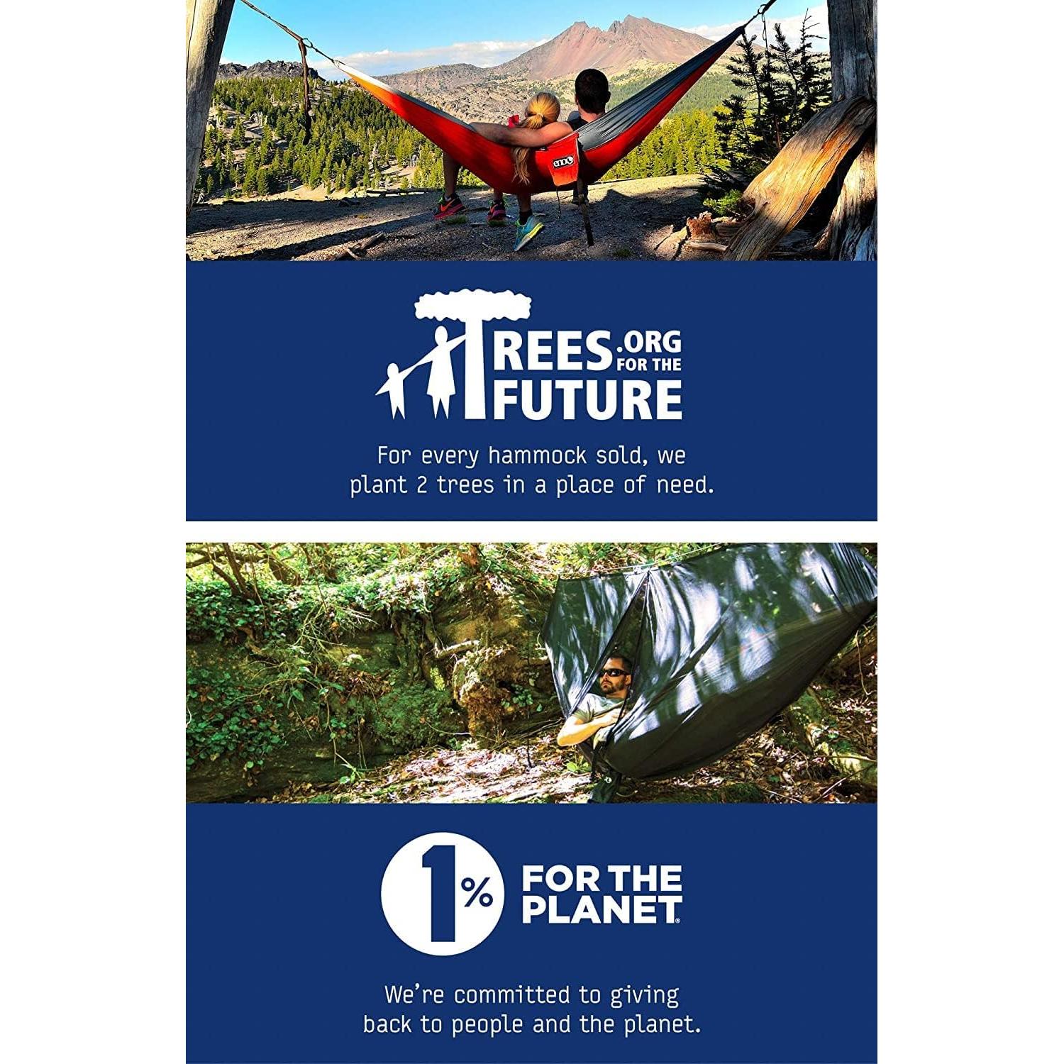 Hamaca Ligera ENO SingleNest Naranja/Gris para Camping