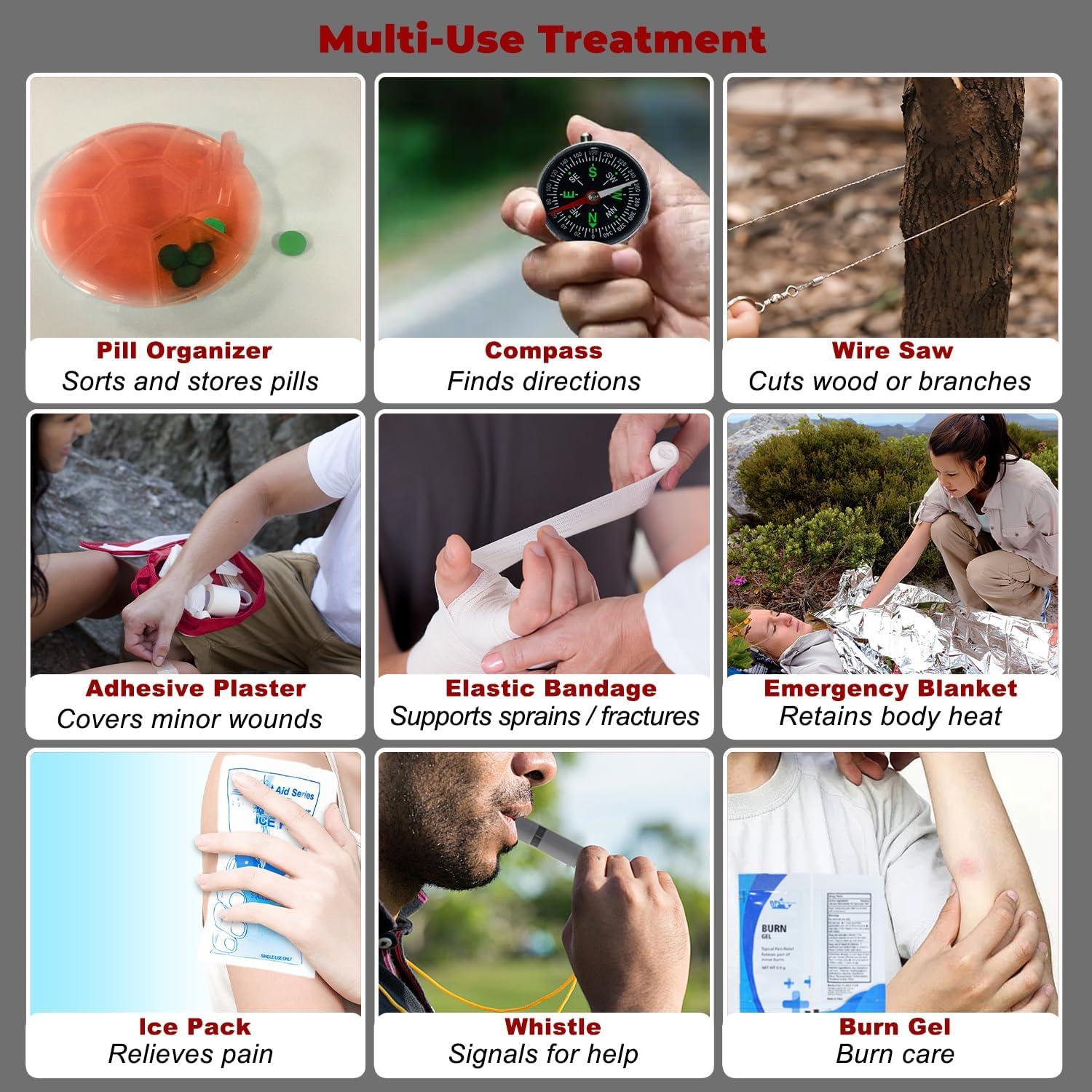 Kit de Primeros Auxilios Raismile 505 Piezas - Médico para Hogar y Viajes