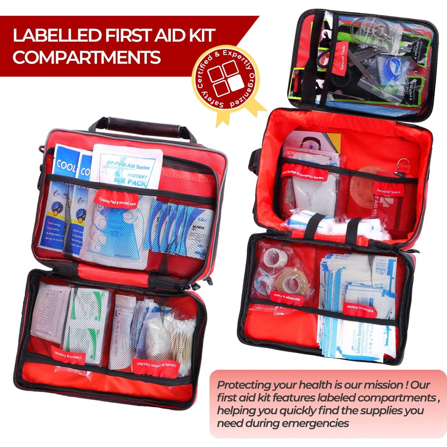 Kit de Primeros Auxilios Raismile 505 Piezas - Médico para Hogar y Viajes