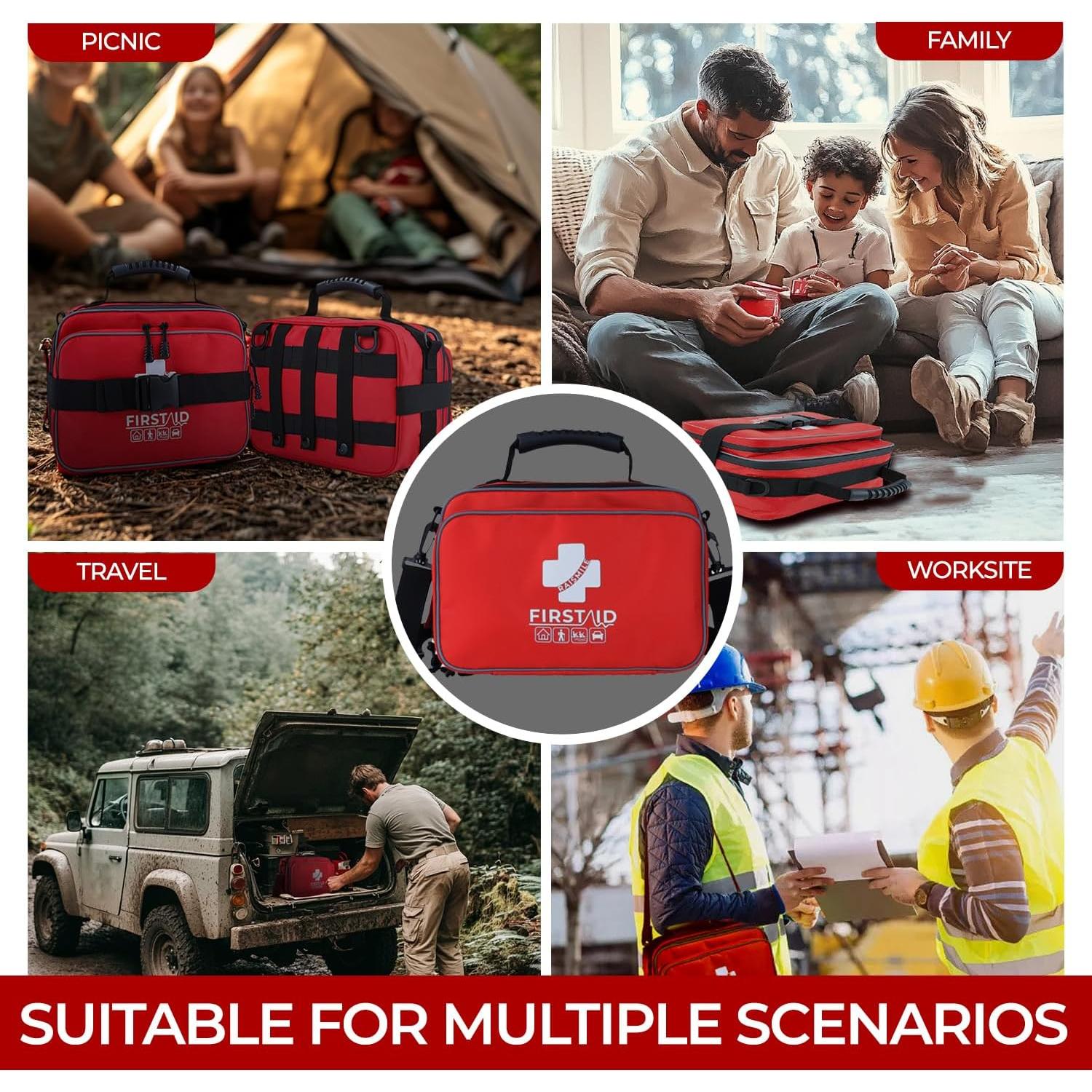 Kit de Primeros Auxilios Raismile 505 Piezas - Médico para Hogar y Viajes