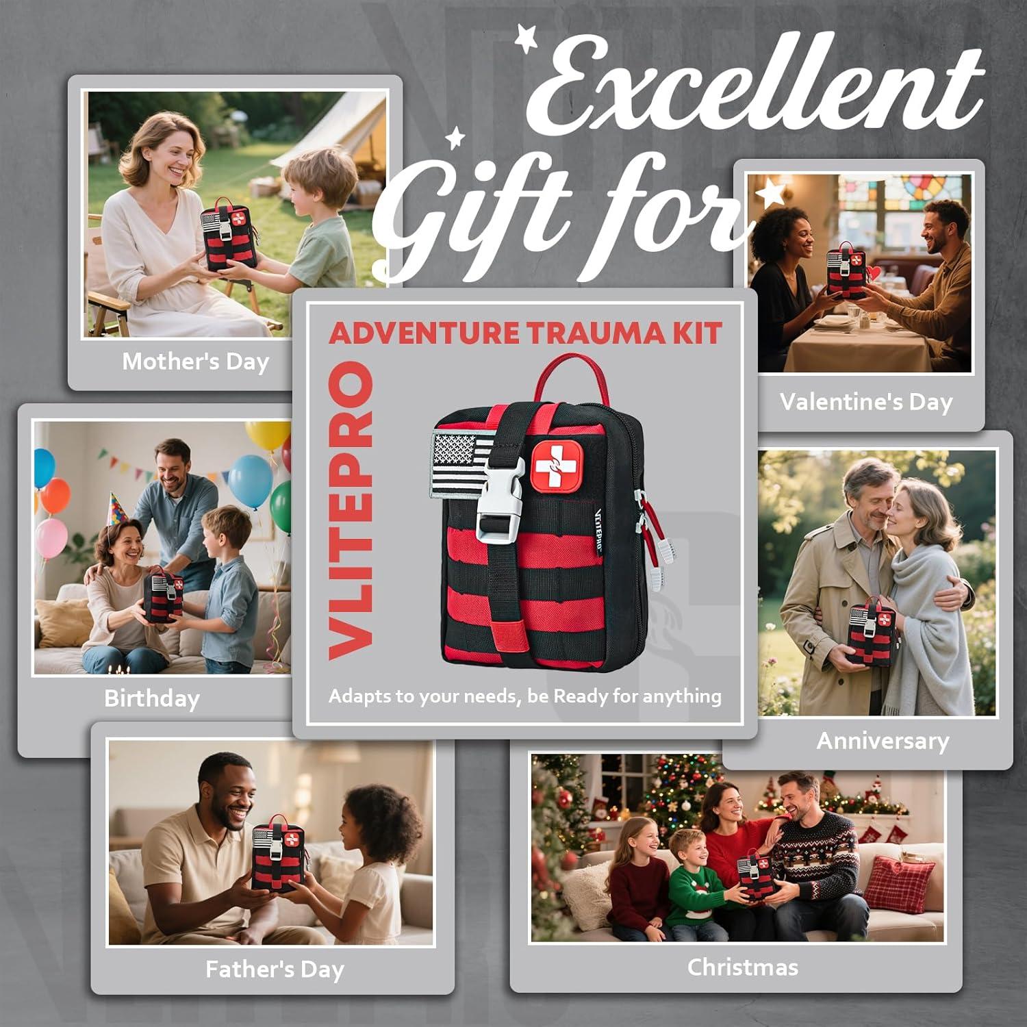 Kit de Primeros Auxilios VLITEPRO 242 Piezas con Bolsa Molle