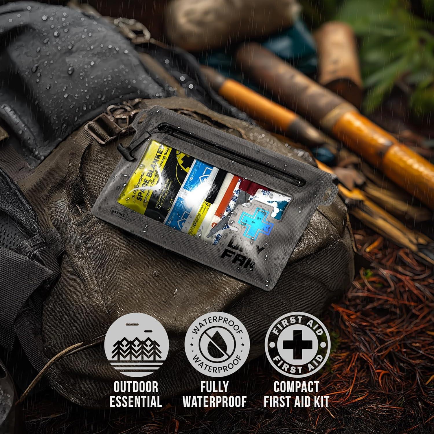 Kit de Primeros Auxilios Impermeable EVERLIT 55 Piezas Gris