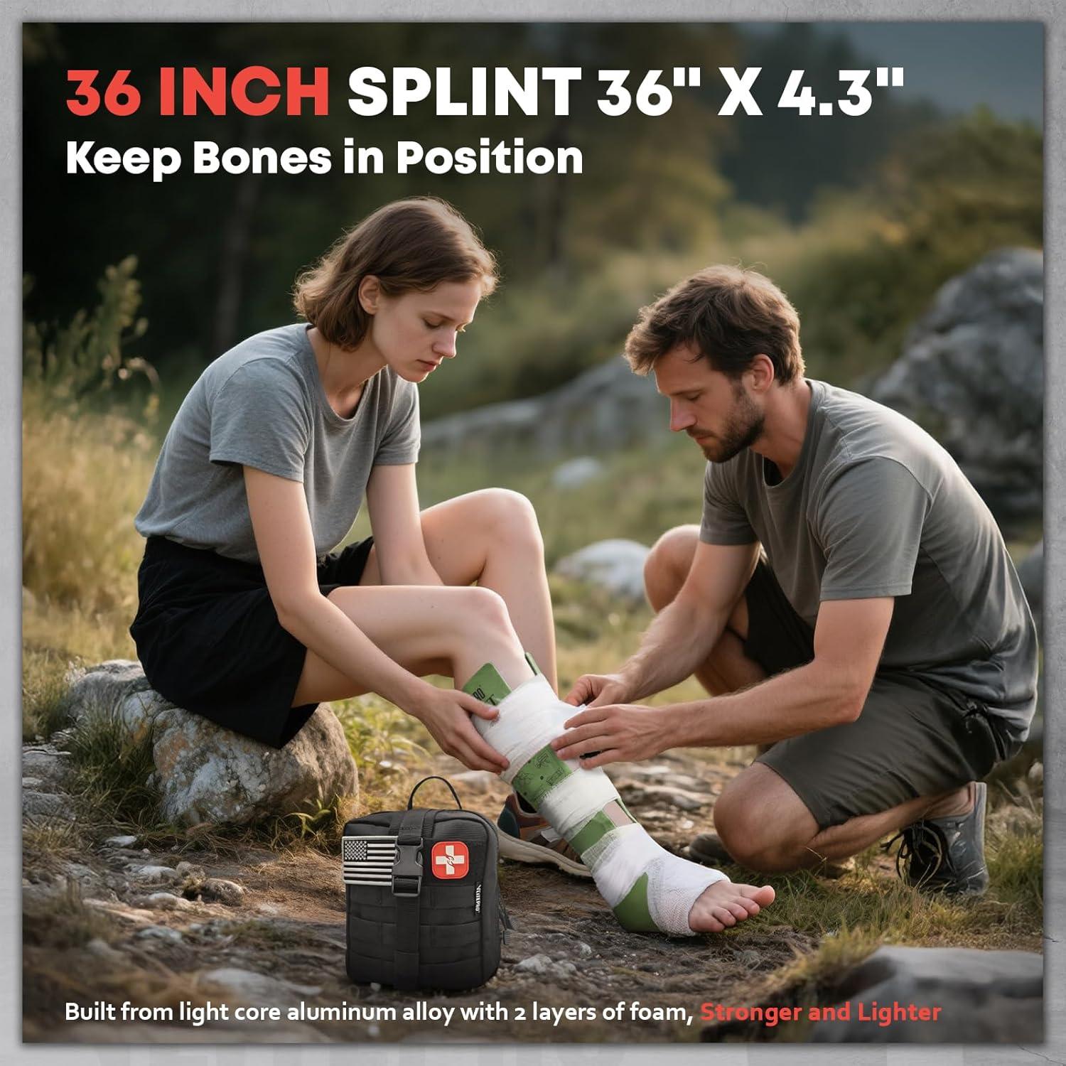 Kit de Primeros Auxilios VLITEPRO IFAK - Trauma, Vendaje, Torniquete, Negro