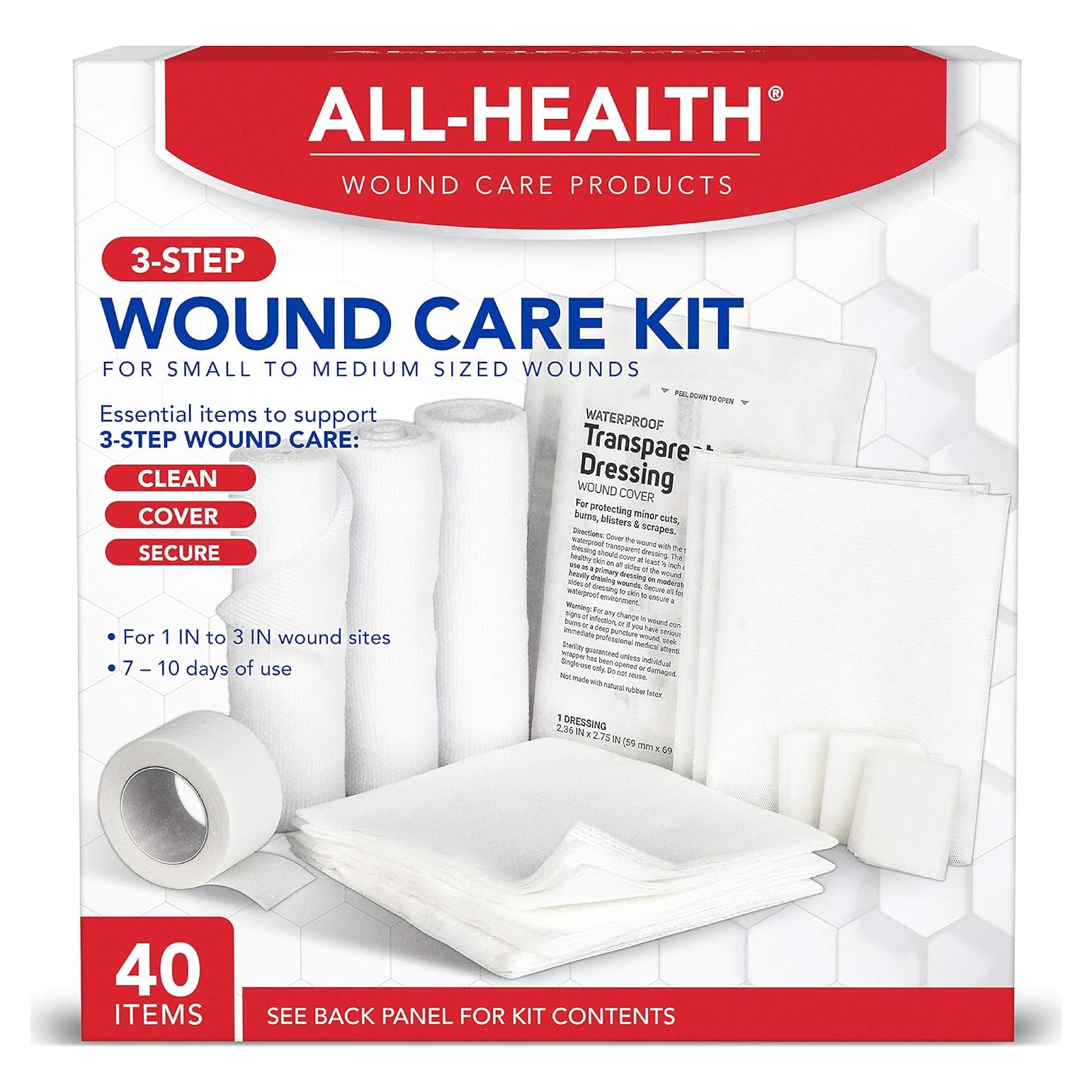 Kit de Primeros Auxilios All Health 40 Piezas para Hogar y Viaje