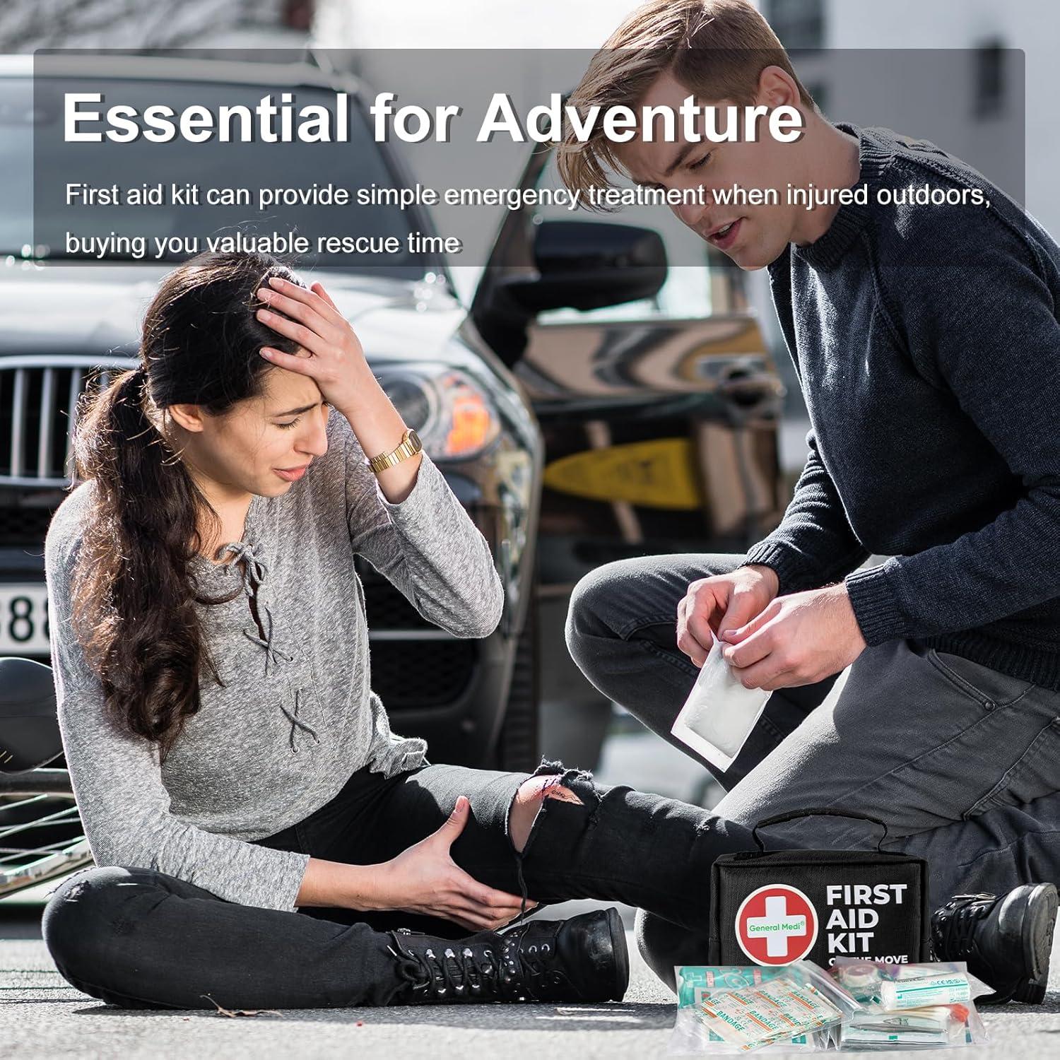 Kit de Primeros Auxilios Medi - 150 Piezas Compacto Negro