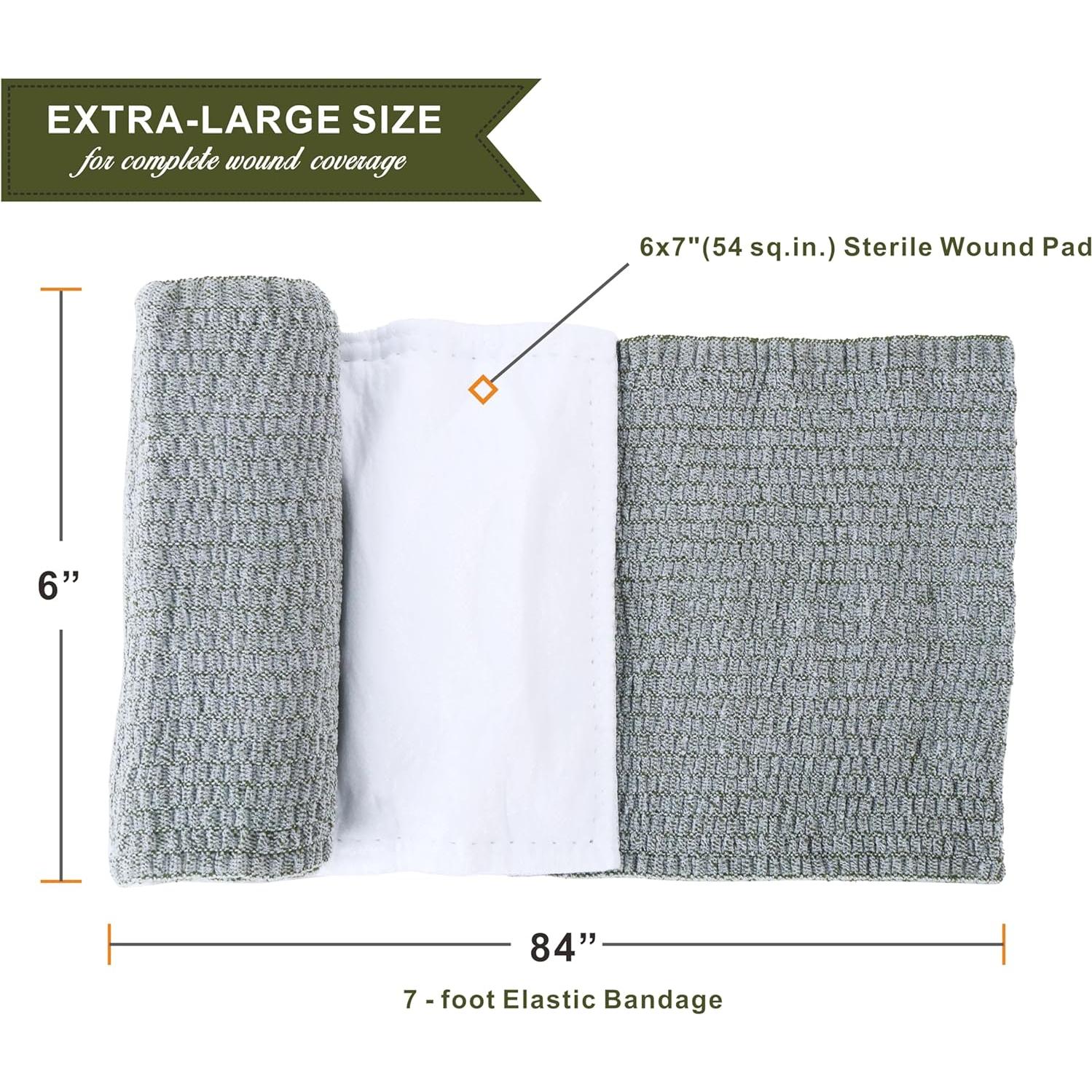 Kit de Trauma Swiss Safe - Vendajes Estériles 15.24 cm - 2 Paquete