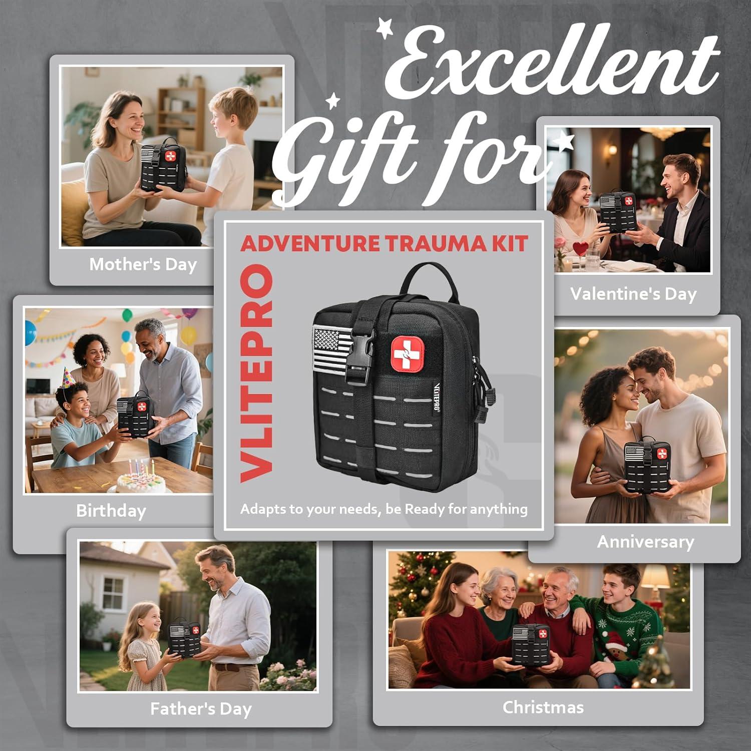 Kit de Primeros Auxilios Avanzado VLITEPRO - 242 Piezas, 18.5x15.5 cm