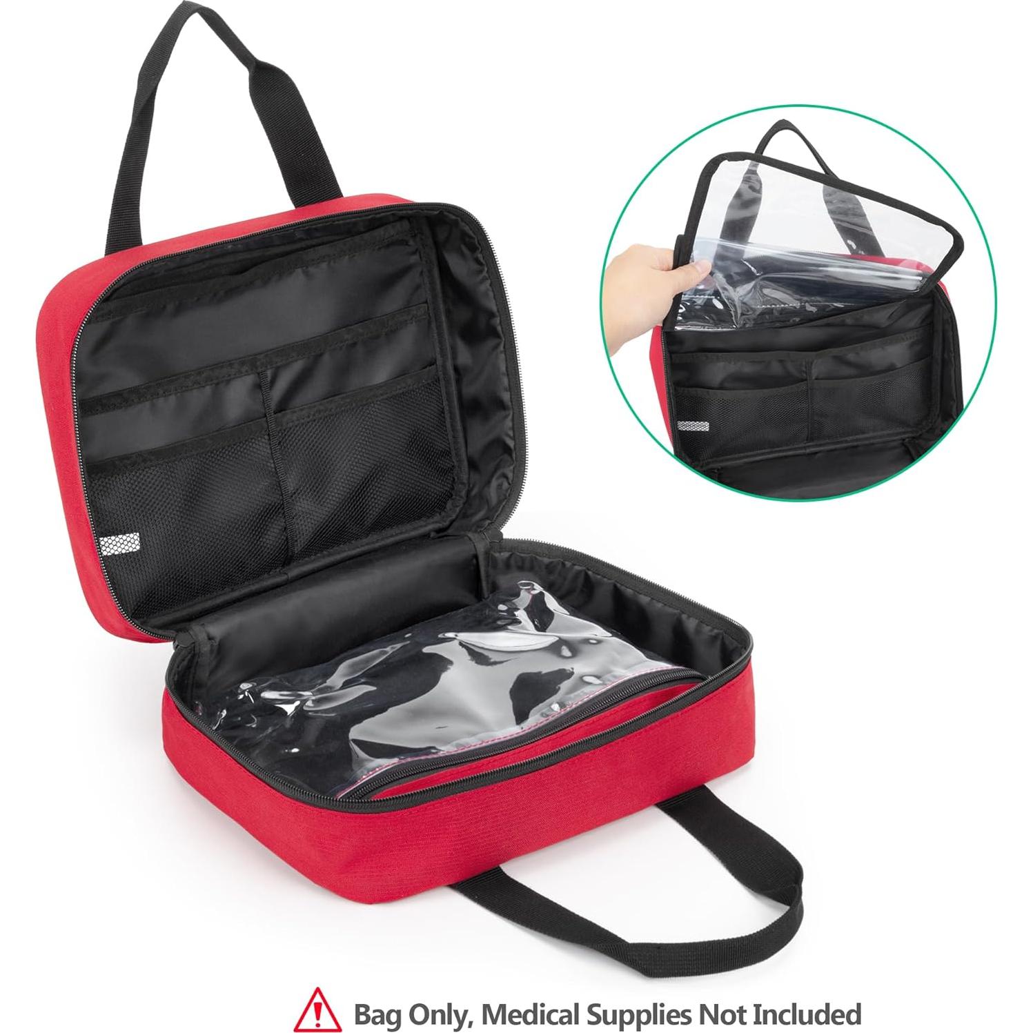 Bolsa de Primeros Auxilios CURMIO Roja Compacta 29x10x20 cm