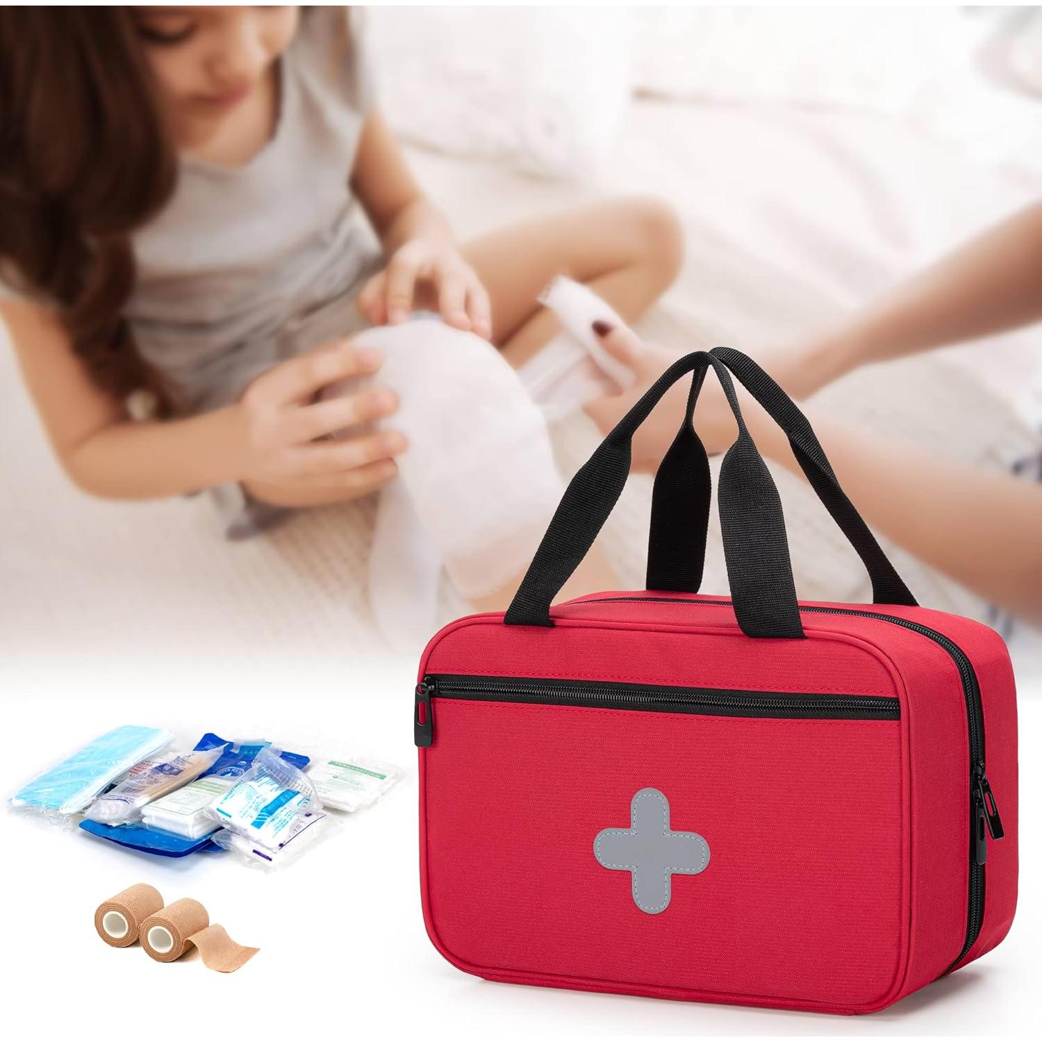 Bolsa de Primeros Auxilios CURMIO Roja Compacta 29x10x20 cm