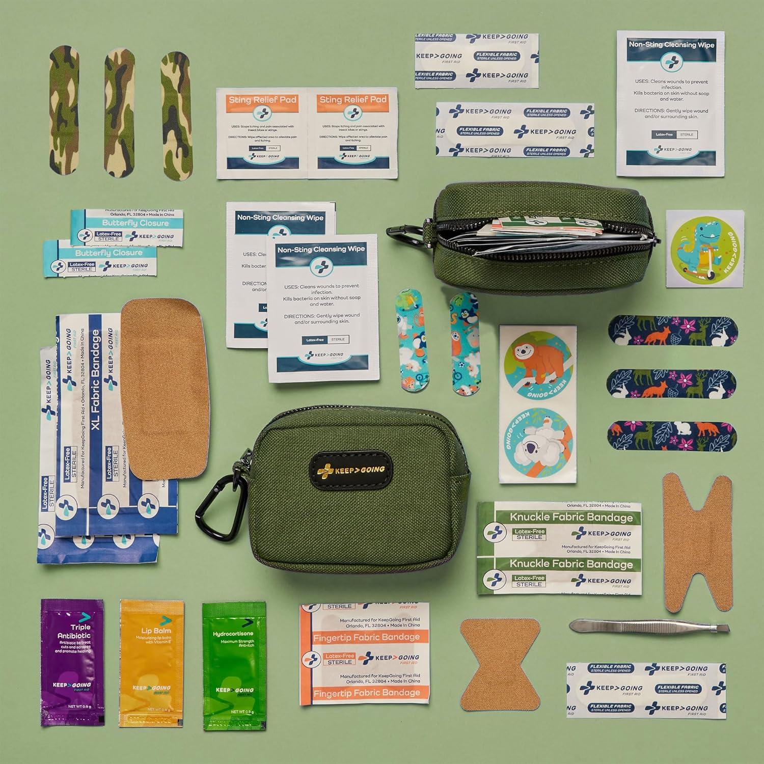 Kit de Primeros Auxilios KeepGoing Verde Cazador - 60 Piezas