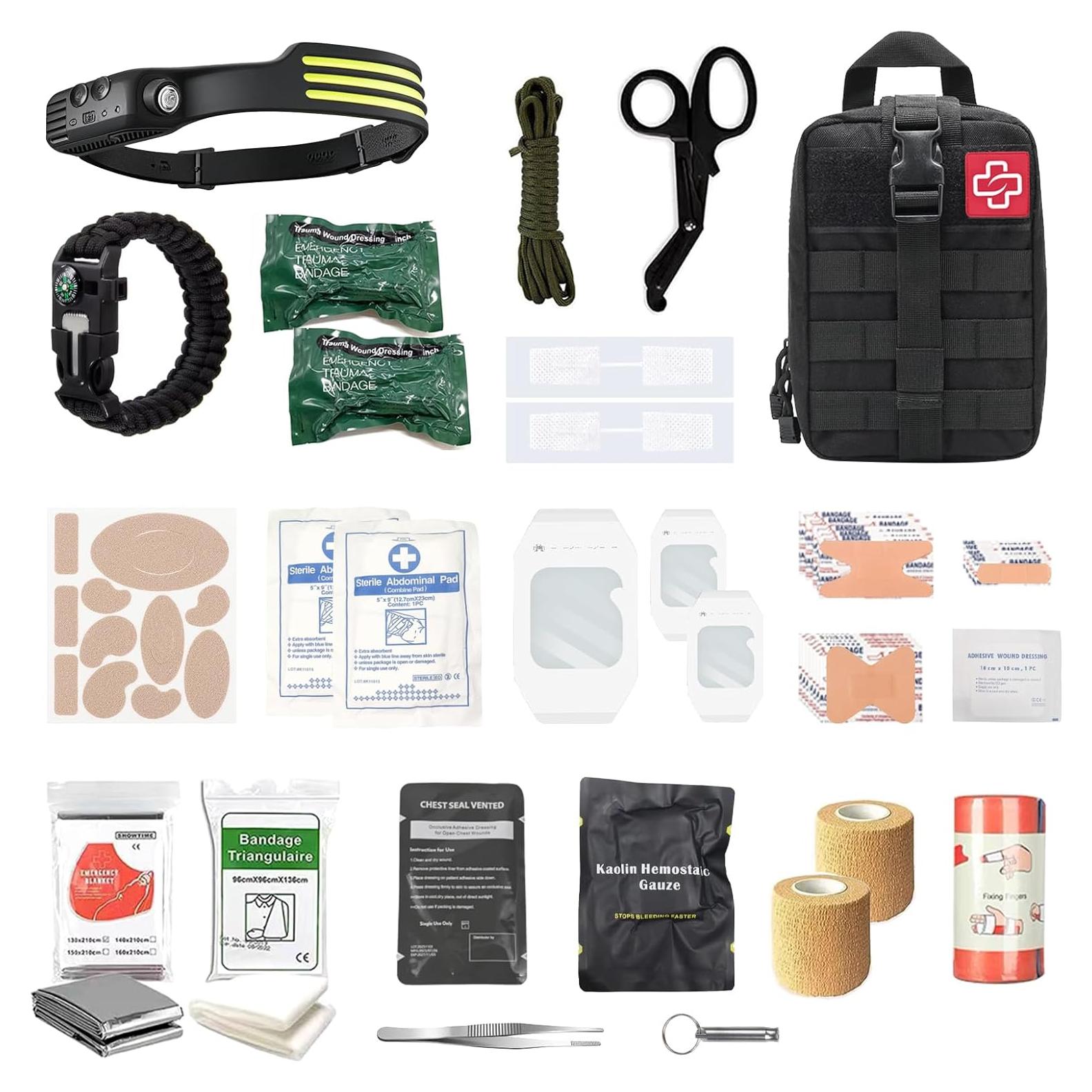 Kit de Primeros Auxilios IFAK RUIBUIT, Gasa Hemostática y Vendajes