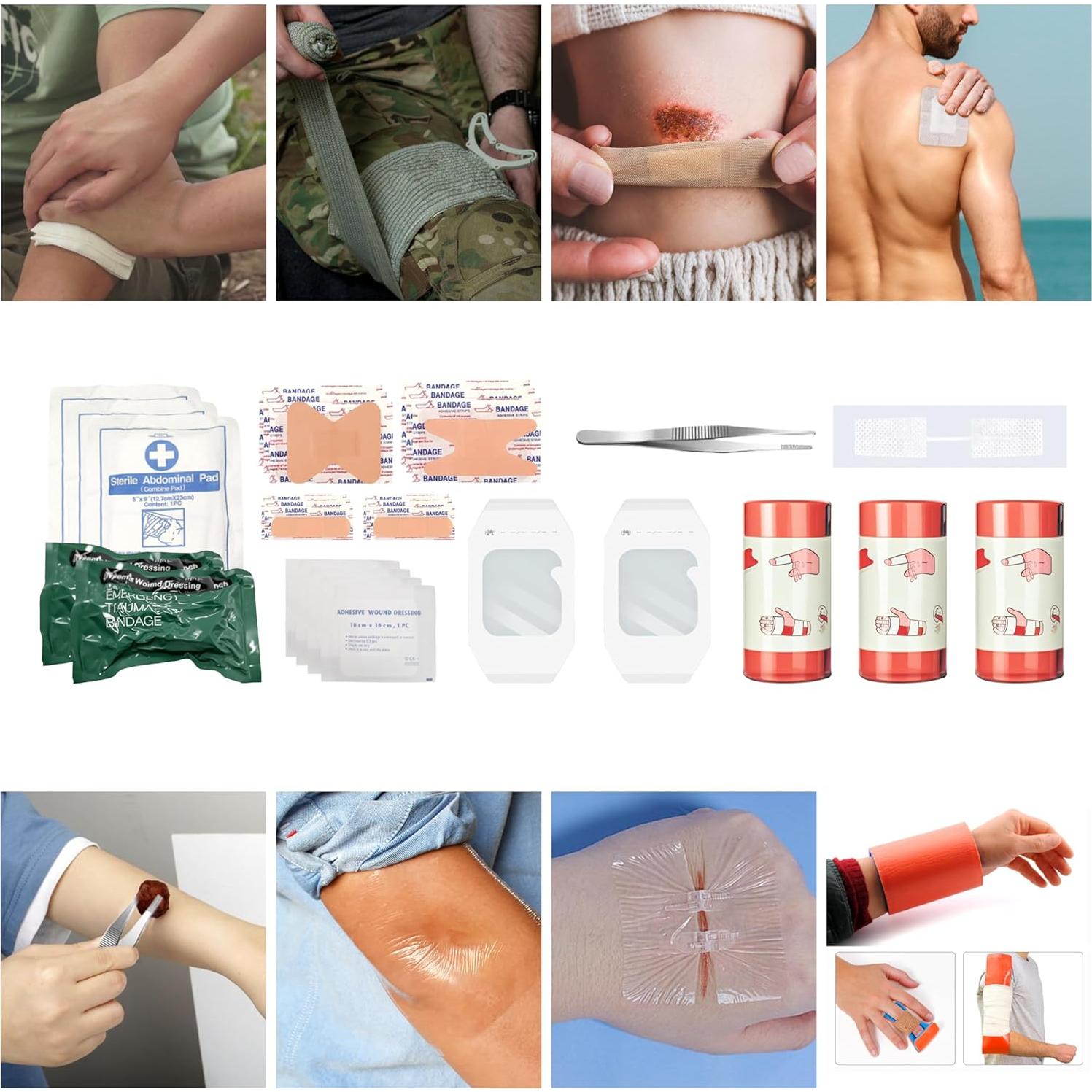 Kit de Primeros Auxilios IFAK RUIBUIT, Gasa Hemostática y Vendajes