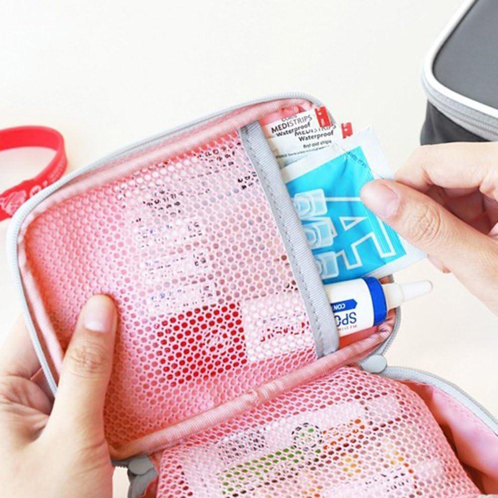 Kit de Primeros Auxilios Portátil Rosa Cauaoa - Mini Emergencia