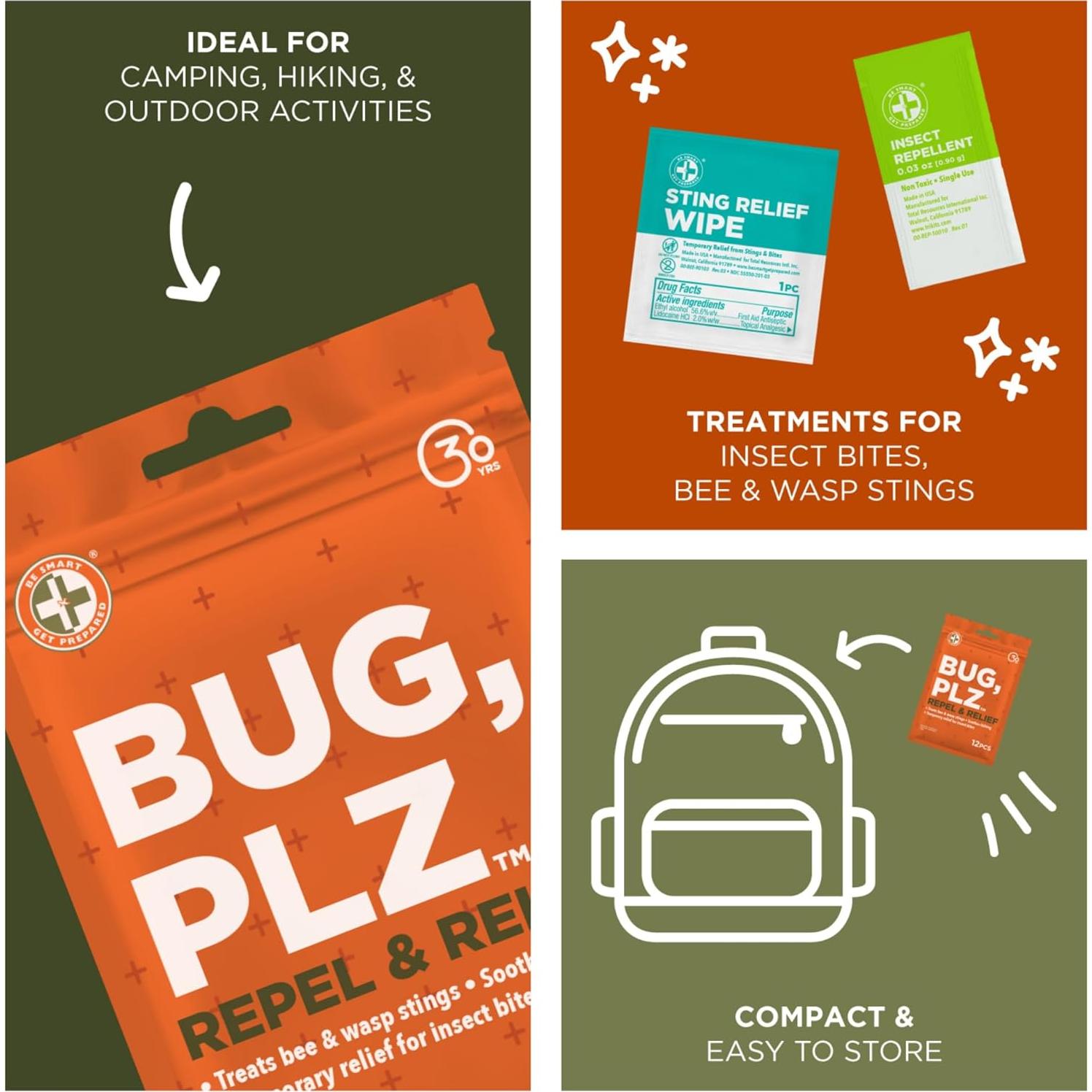 Kit de Repelente y Alivio de Insectos Be Smart - 12 Piezas