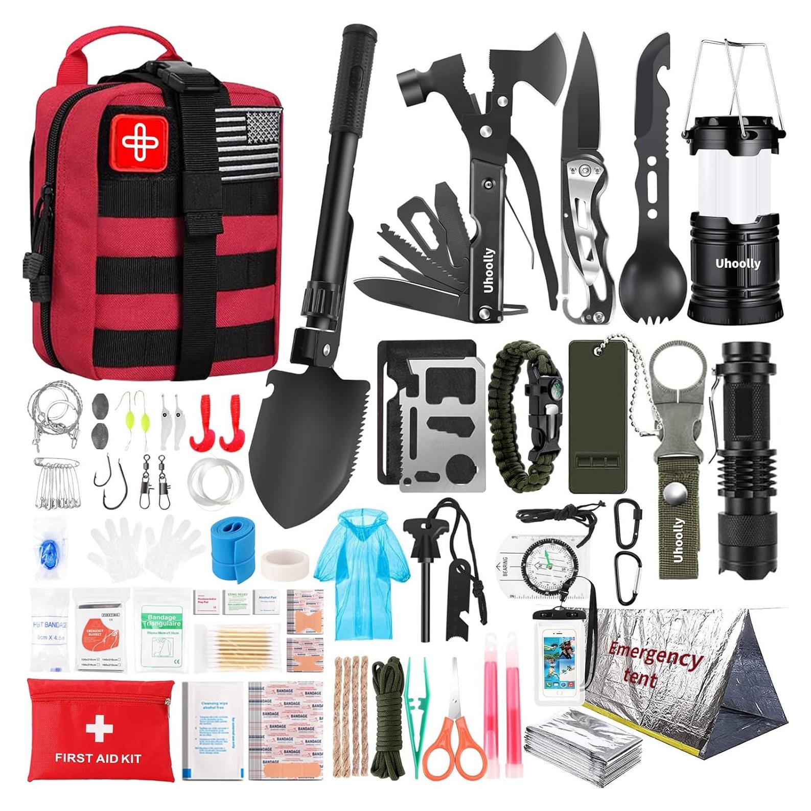 Kit de Supervivencia Uhoolly 252 Piezas con Primeros Auxilios