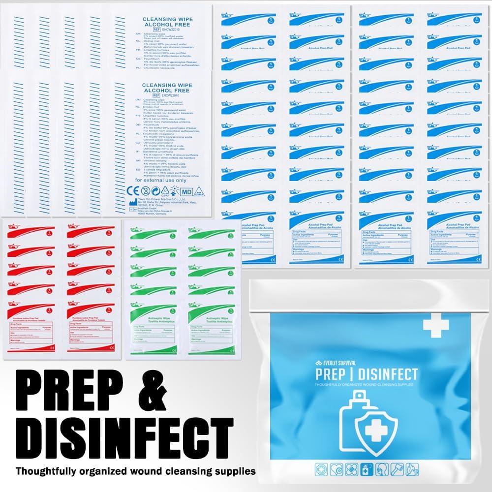 Kit de Primeros Auxilios 380 Piezas EVERLIT CARE - Negro