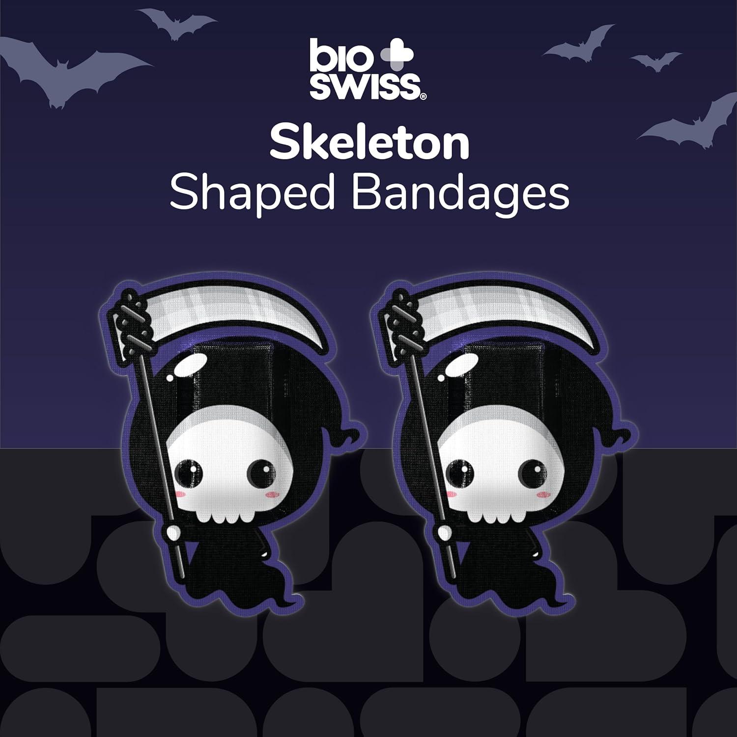 Vendajes Autoadhesivos BioSwiss Halloween Esqueleto 50 Piezas