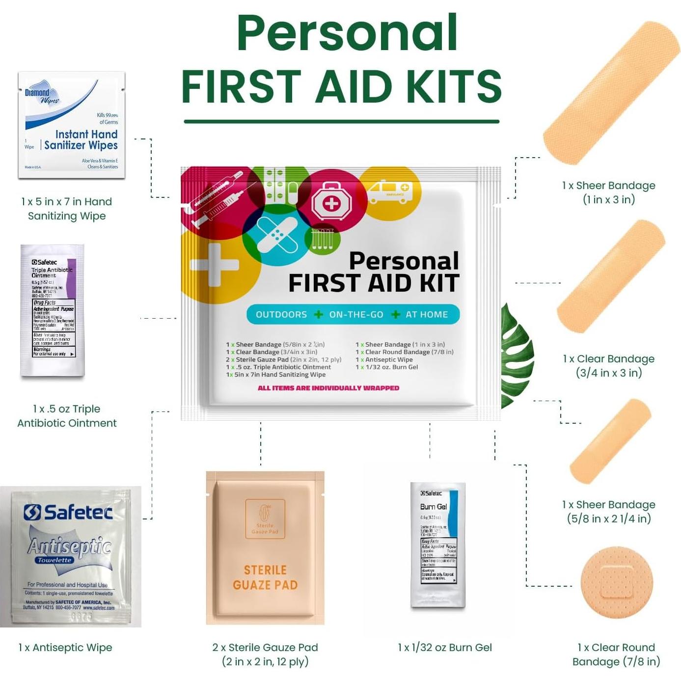 Kit de Primeros Auxilios Personal pH Advantage - 10 Paquetes