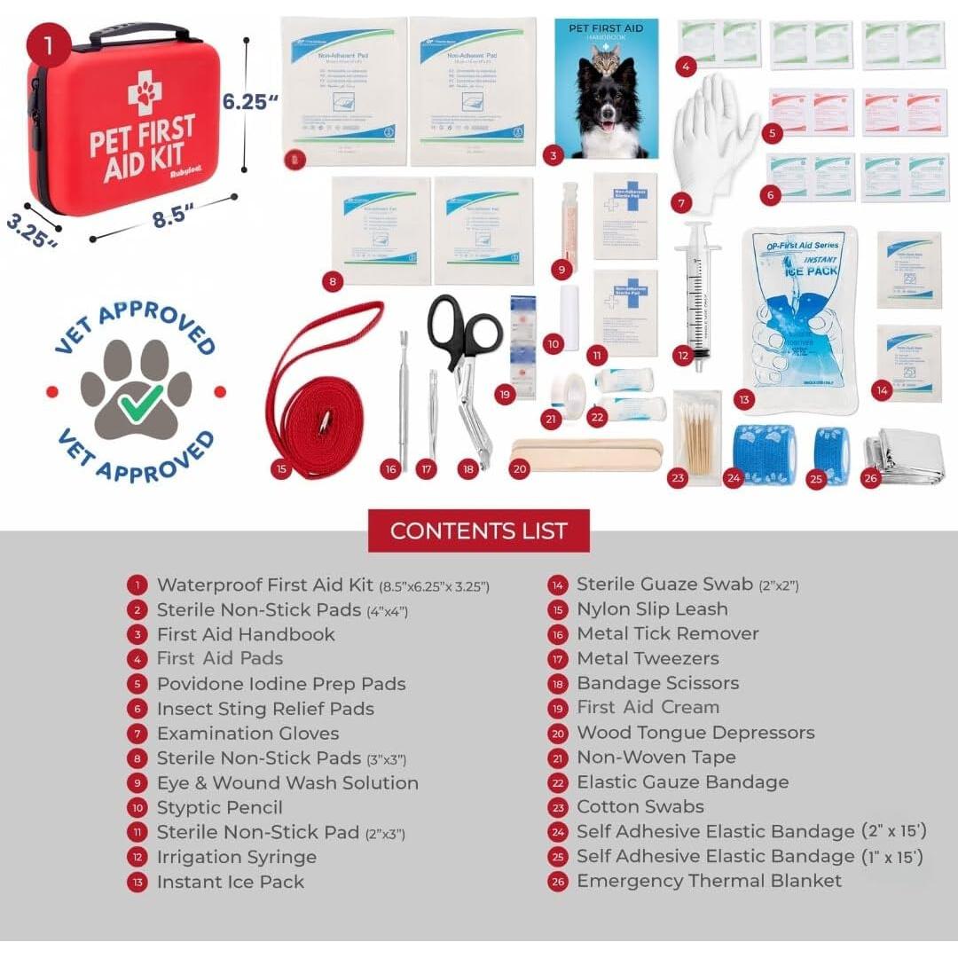 Kit de Primeros Auxilios para Perros Rubyloo - 3 Piezas