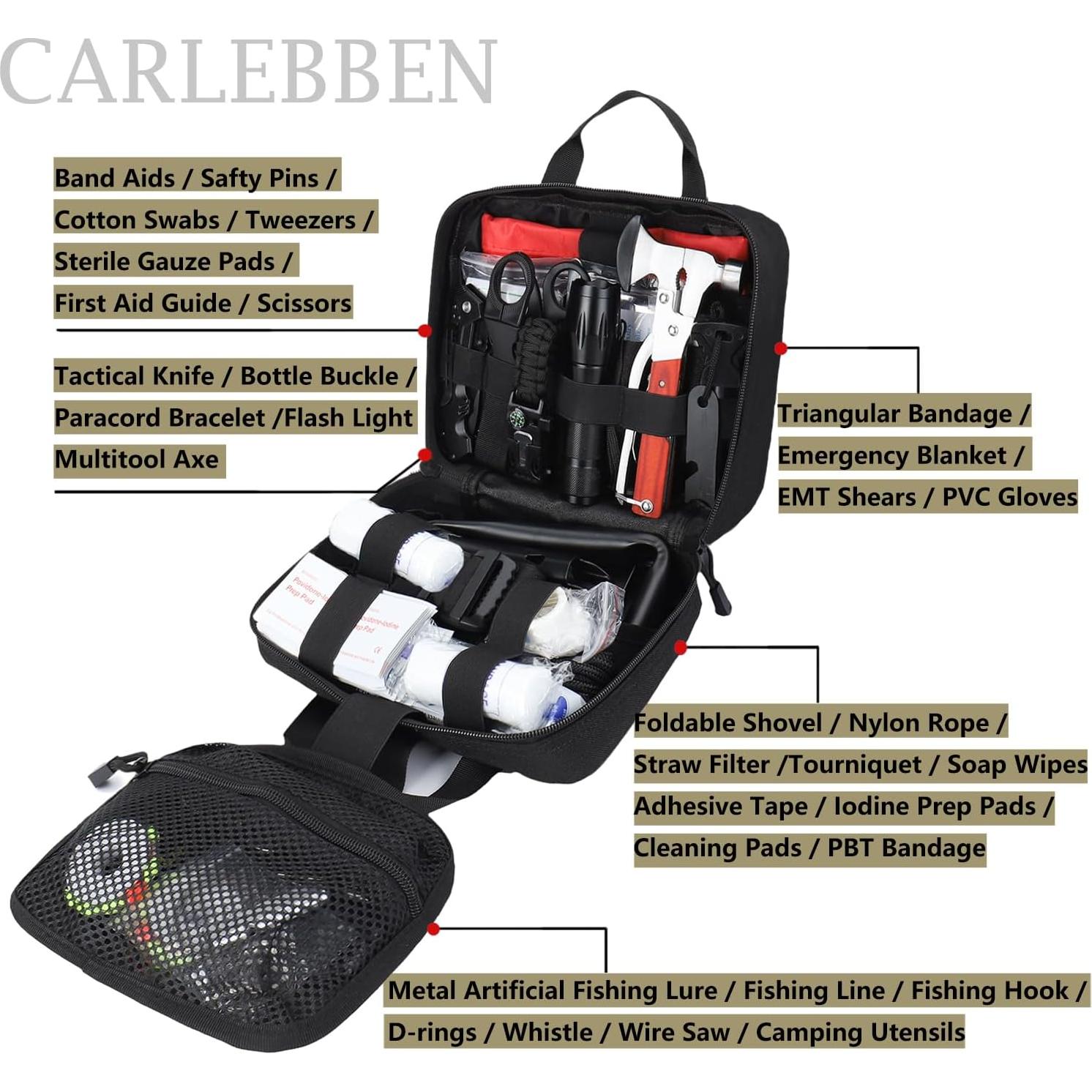 Kit de Supervivencia Carlebben Primeros Auxilios Nylon 2.49kg