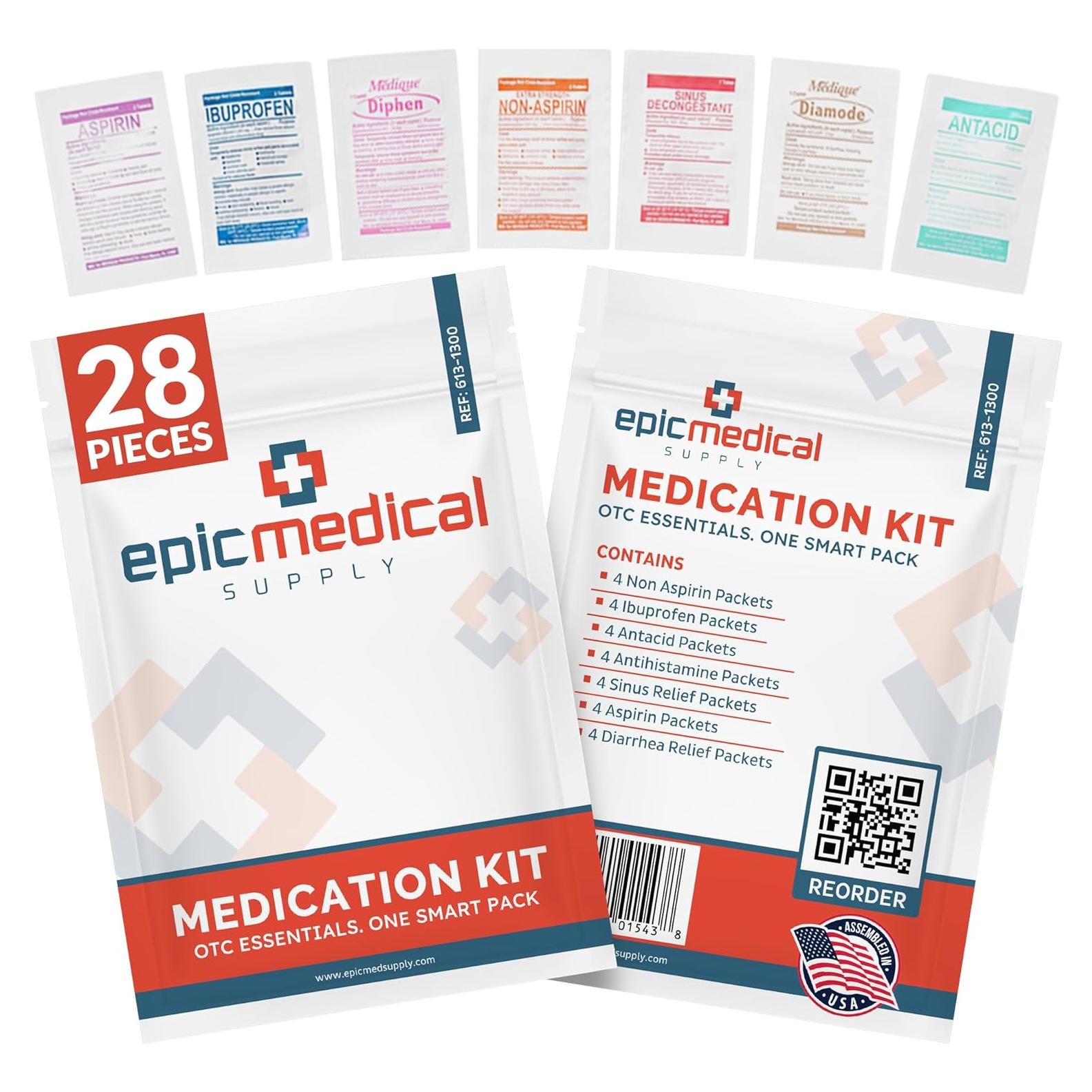 Kit de Reposición de Medicamentos Epic Medical 28 Piezas