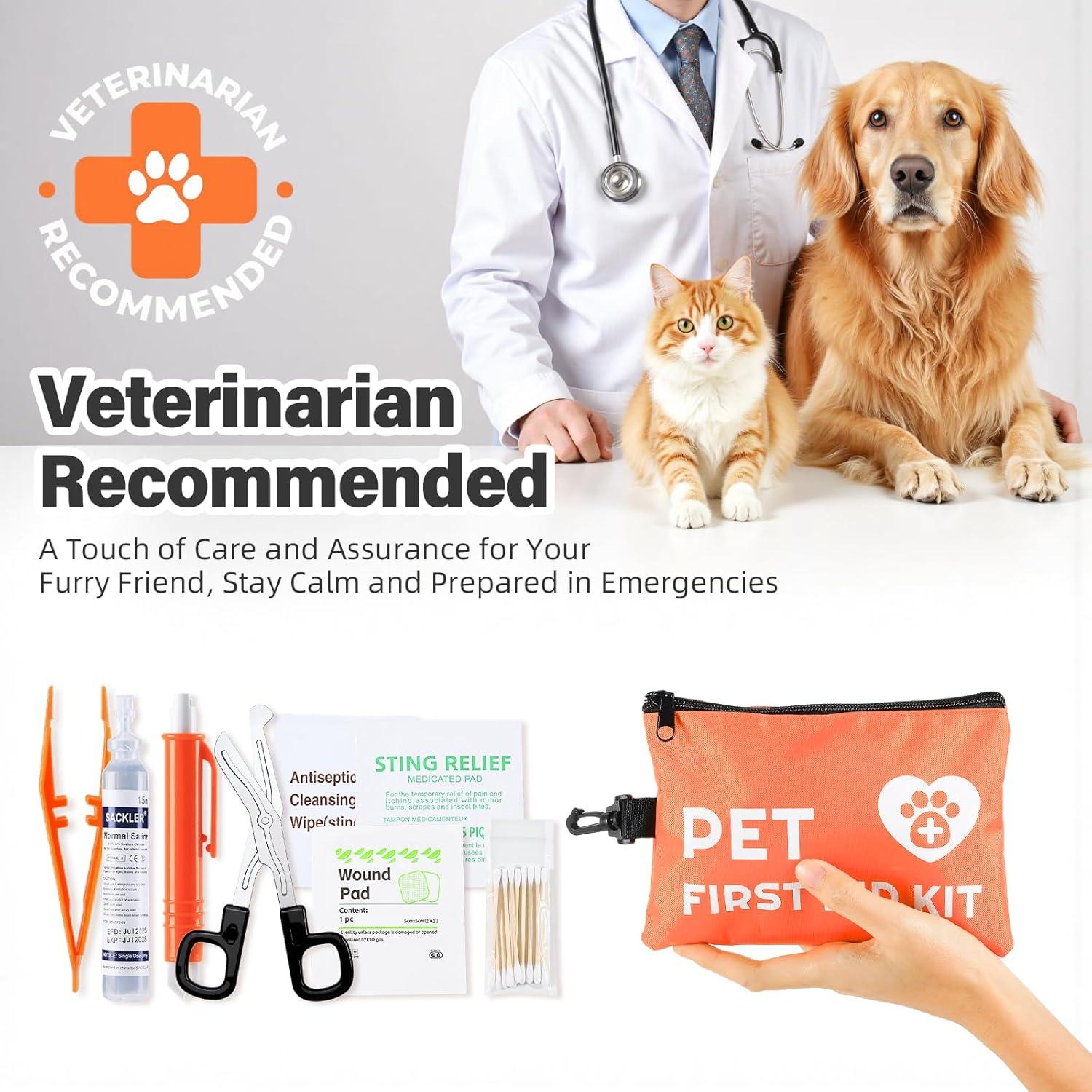 Kit de Primeros Auxilios para Perros Homsoil 45 Piezas Resistente