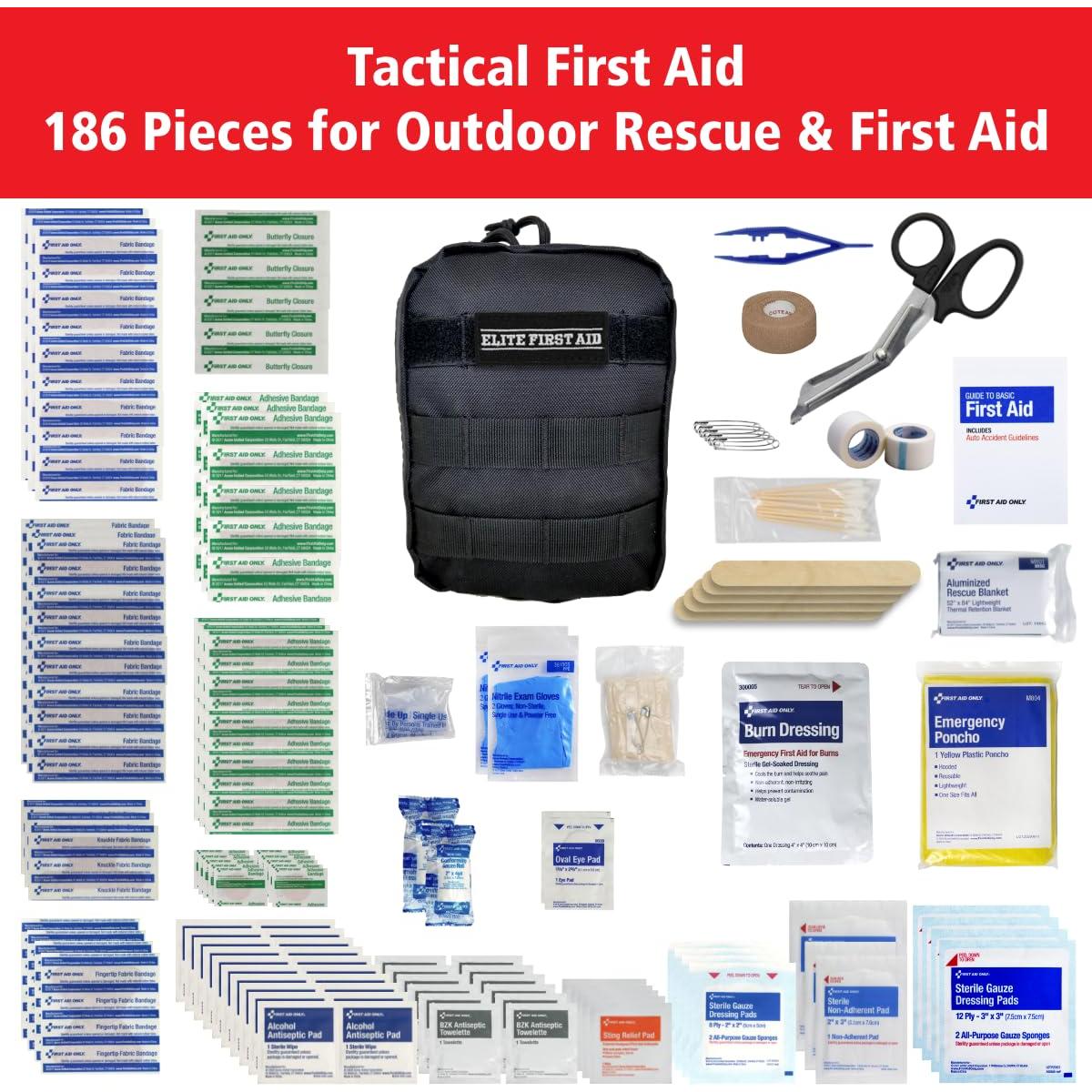 Kit de Primeros Auxilios Táctico Elite First Aid 186 Piezas