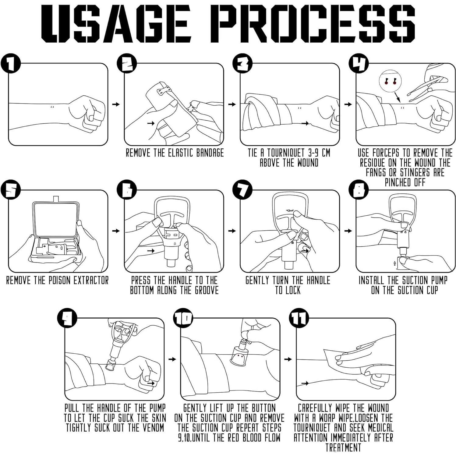 Kit de Primeros Auxilios para Mordeduras y Picaduras BOSITIVE - Rojo