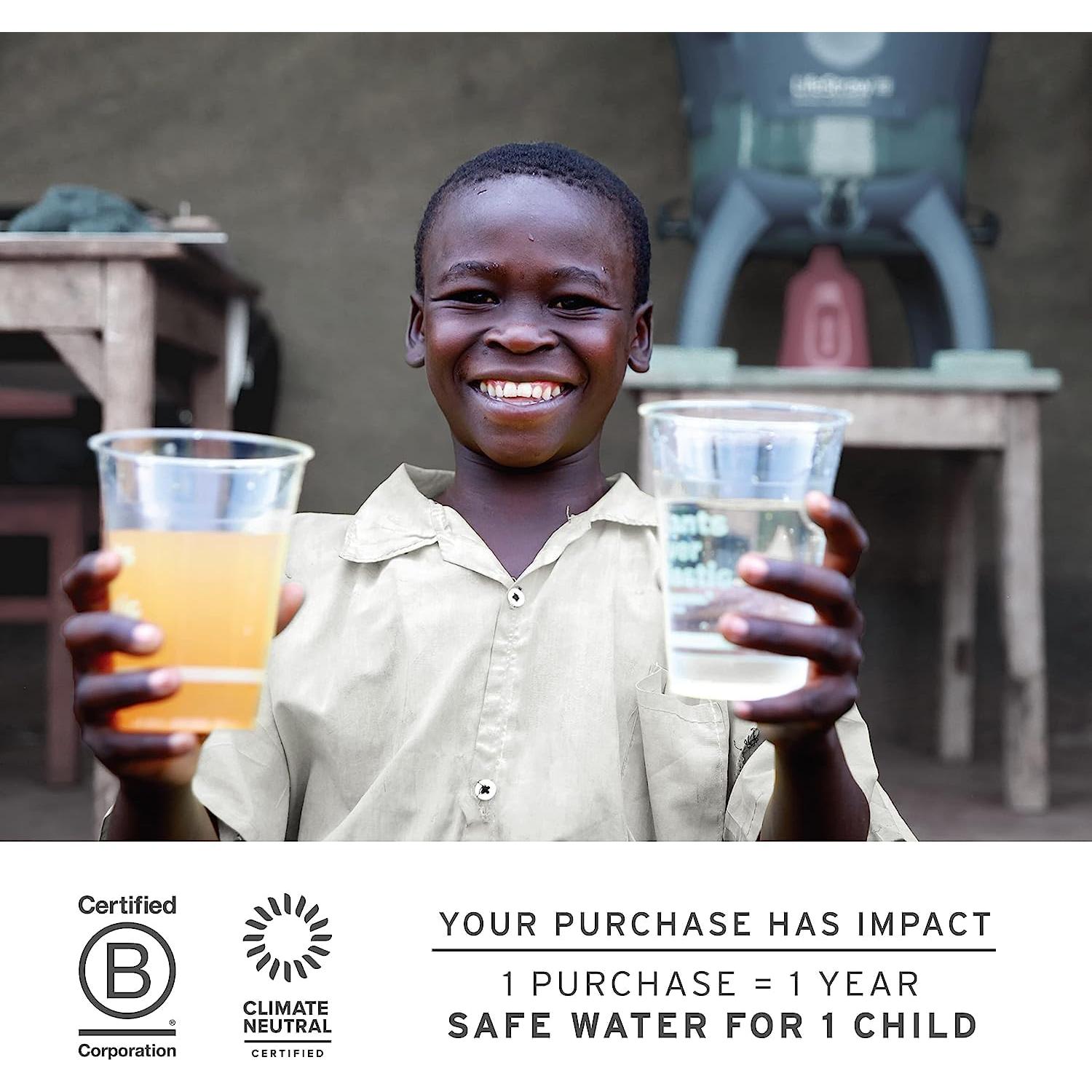 Purificador de Agua LifeStraw Peak Series 8L - 30L/h, 18000L