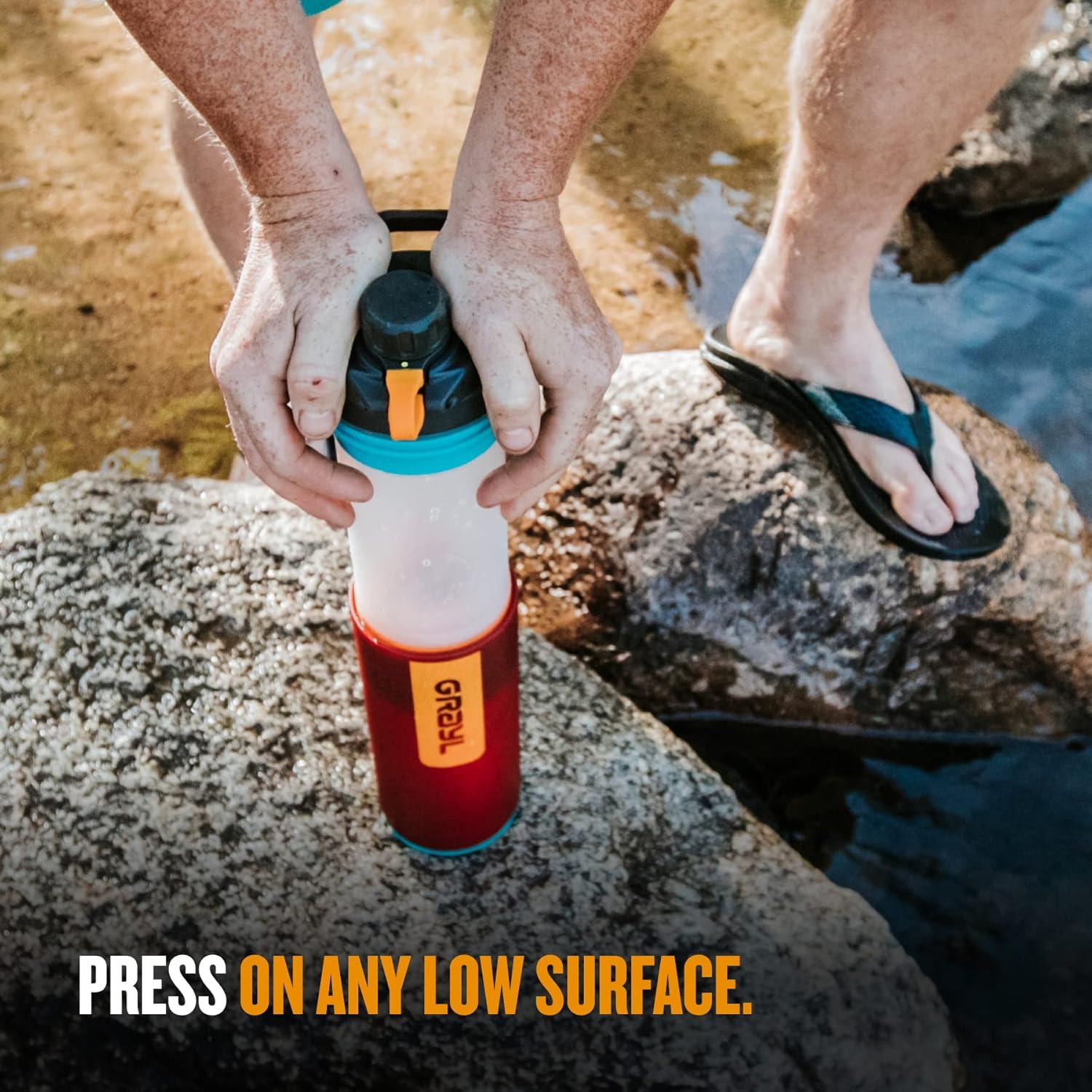 Botella Purificadora de Agua GRAYL GeoPress 710 ml - Rojo Errante