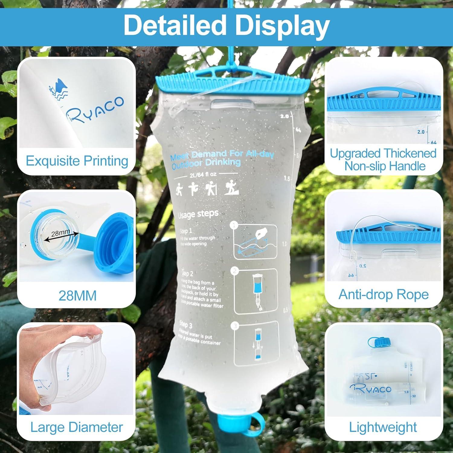 Bolsa de Agua 2L RYACO TPU Colapsable para Camping