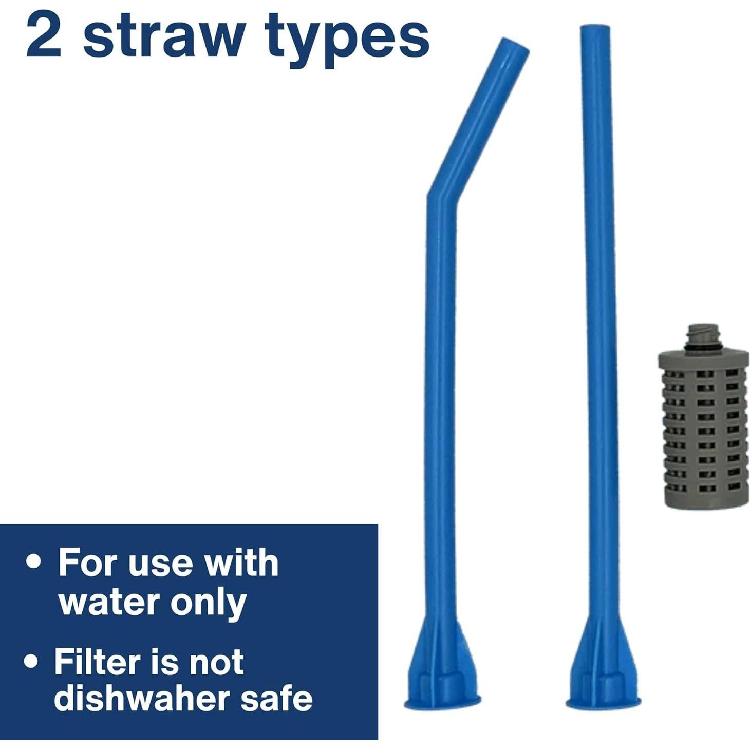 Pajilla Filtrante Portátil Campbell Ultrafiltration+ - Reutilizable, A Prueba de Lavavajillas, Elimina 99.9% Contaminantes