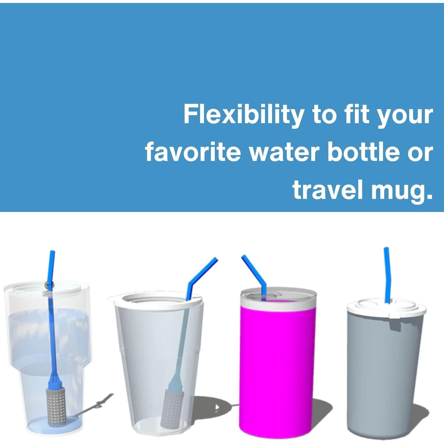 Pajilla Filtrante Portátil Campbell Ultrafiltration+ - Reutilizable, A Prueba de Lavavajillas, Elimina 99.9% Contaminantes