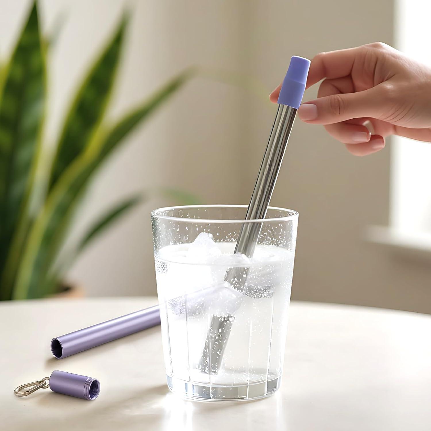 Filtro de Agua Paja Sursip Acero Inoxidable 1 Paquete Portátil