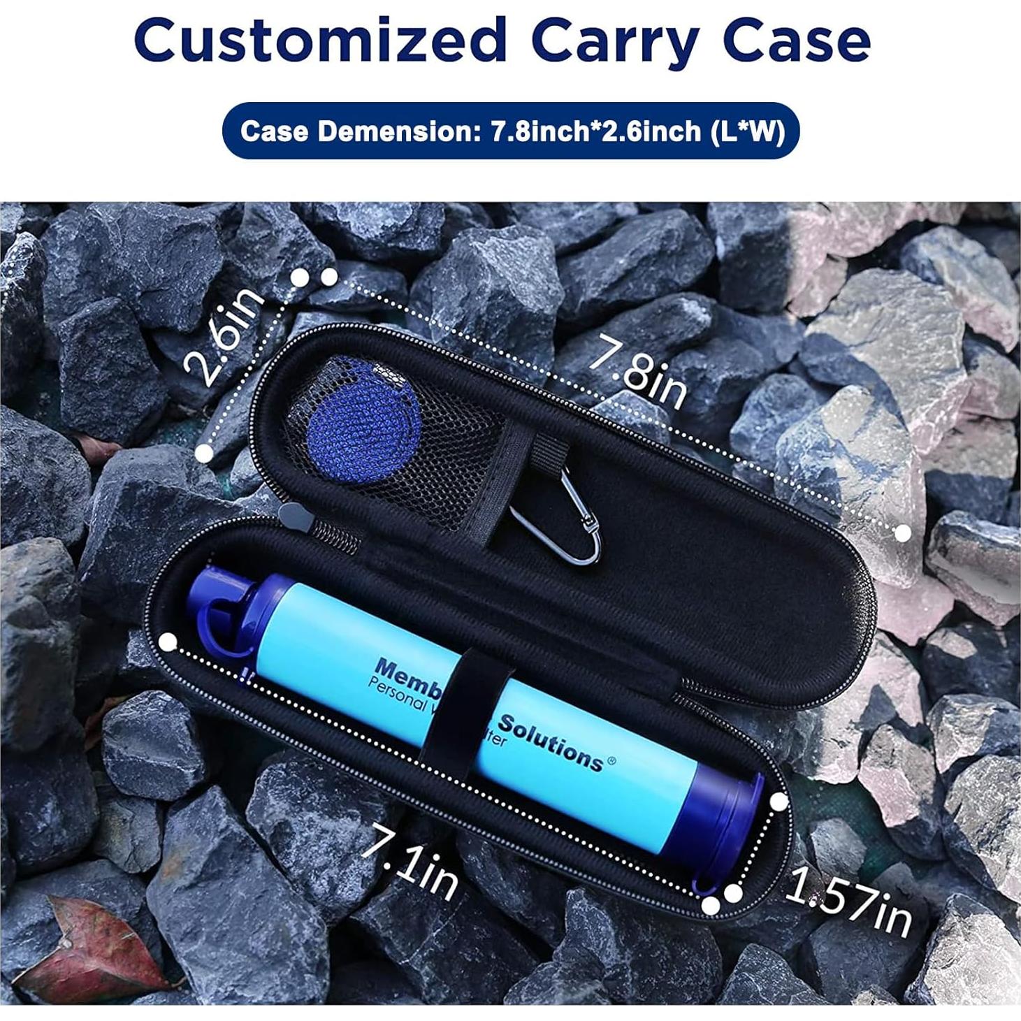 Funda de Transporte Membrane Solutions para Filtro de Agua 19.8x6.6 cm